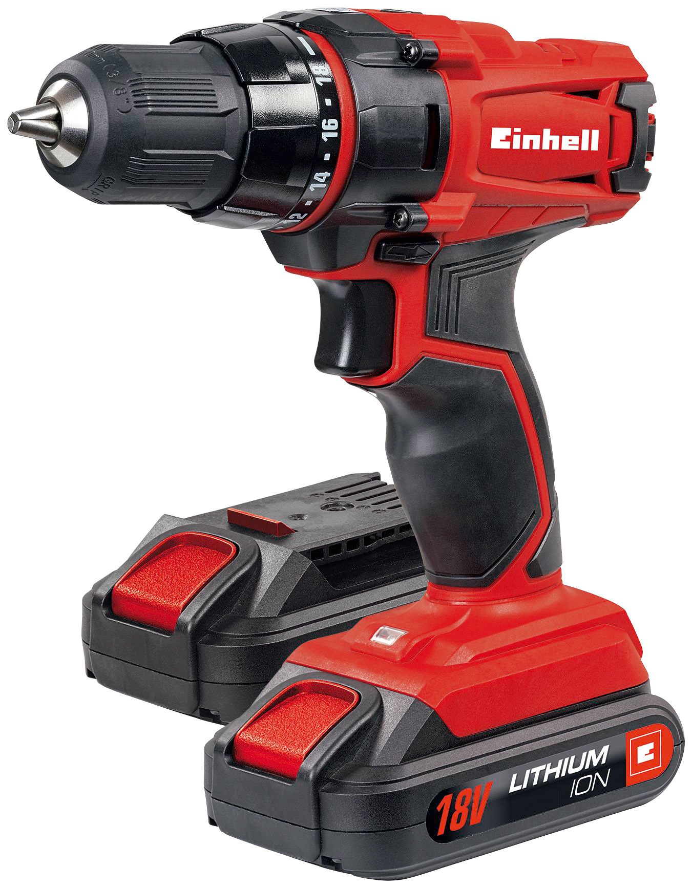 Einhell Akku-Bohrschrauber "TC-CD 18-2 Li (2x1,5Ah)", inkl. 2 Akkus und Transportkoffer