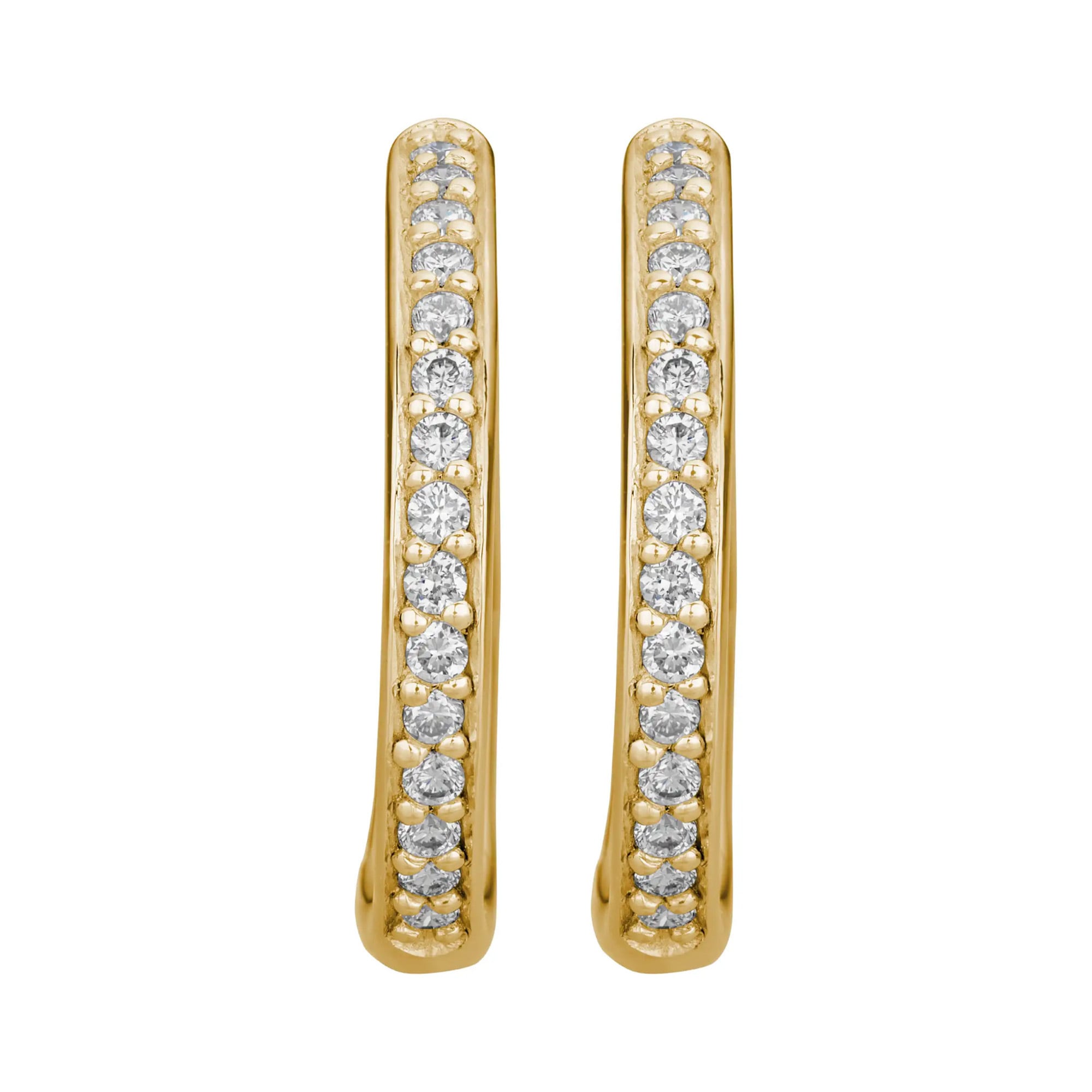 LYOMI Paar Creolen »585/- Gelbgold 30 synth. Diam. 0,19ct.«