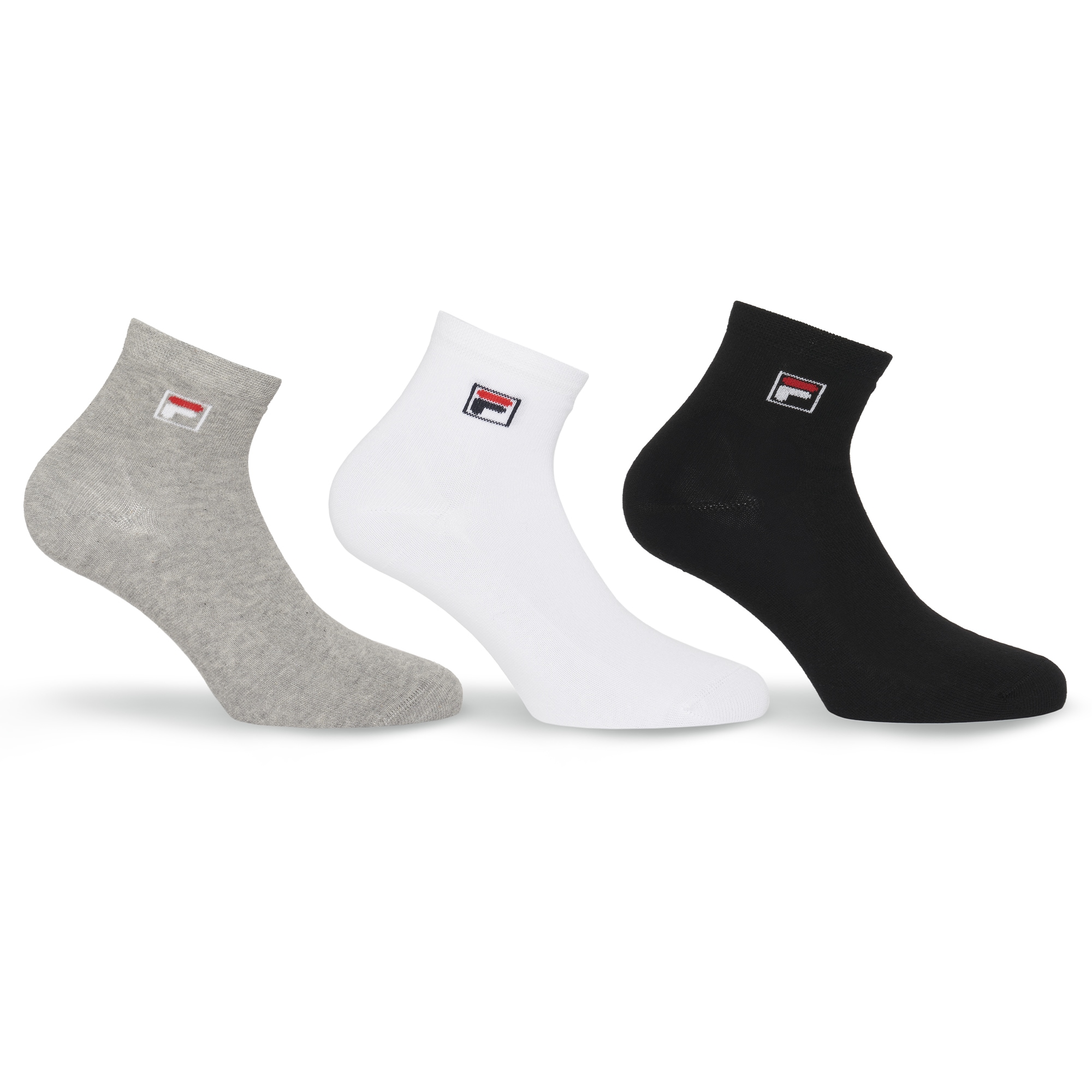 Fila Kurzsocken "UNISEX QUARTER PLAIN SOCKS" 3 Stk. tlg. mit eingestrickem günstig online kaufen