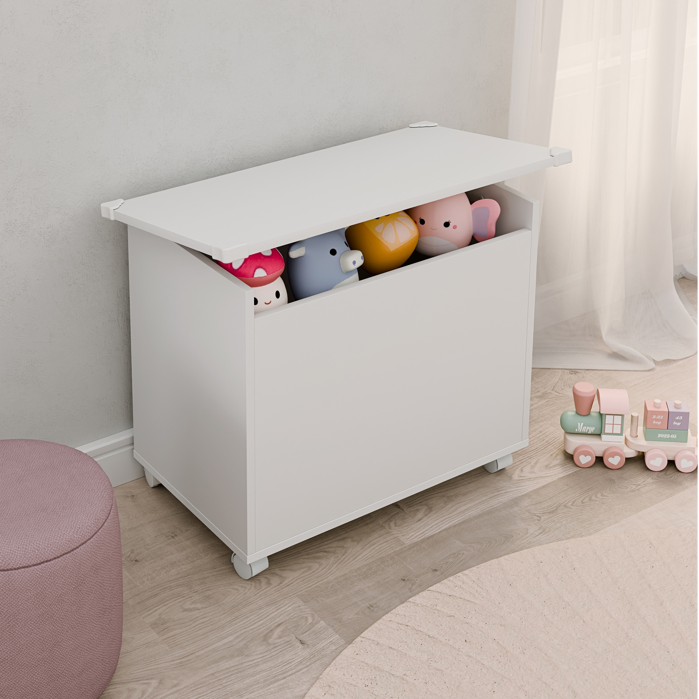 Thumbnail - VCM Sitztruhe "Holz Sitztruhe Sitzbank Truhe Kiste Bosula M"