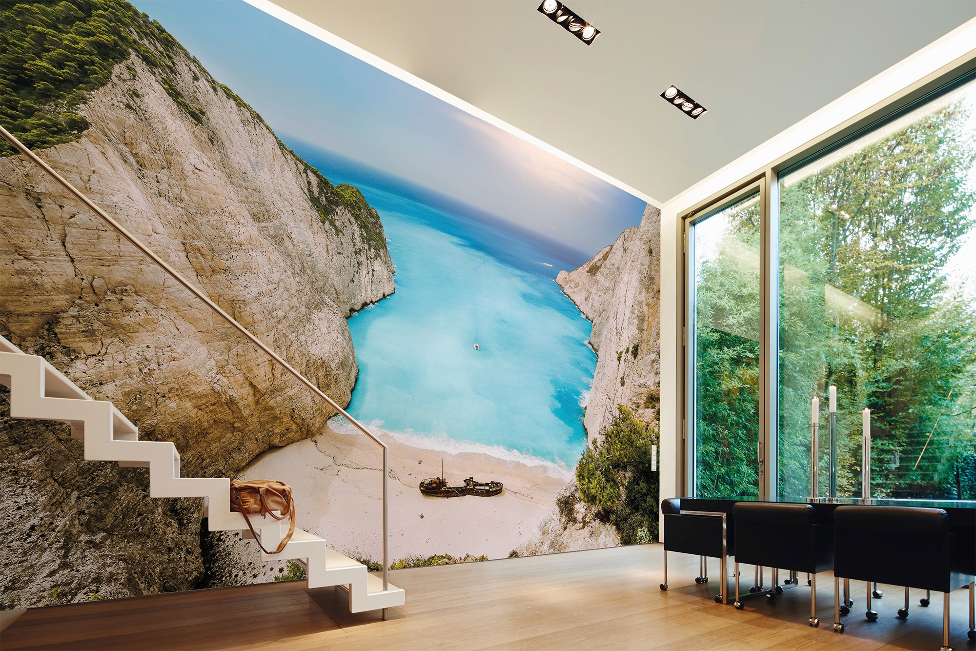 living walls Fototapete »Designwalls Greek Bay«, Vlies, Wand, Schräge, Decke