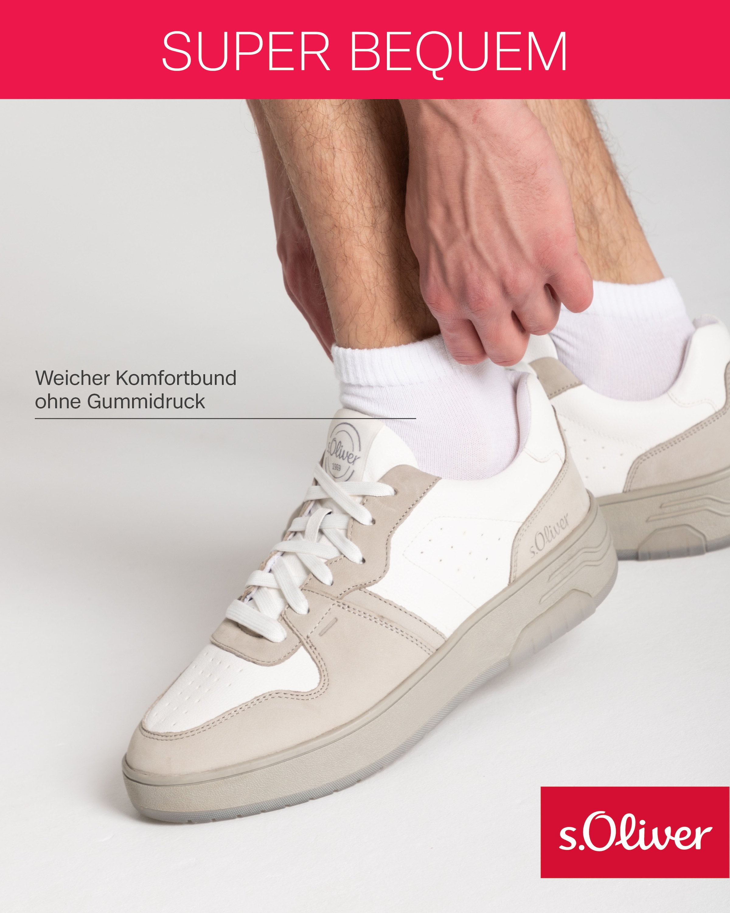 s.Oliver Kurzsocken »essentials«, (8 Paar), mit pflegeleichtem Materialmix