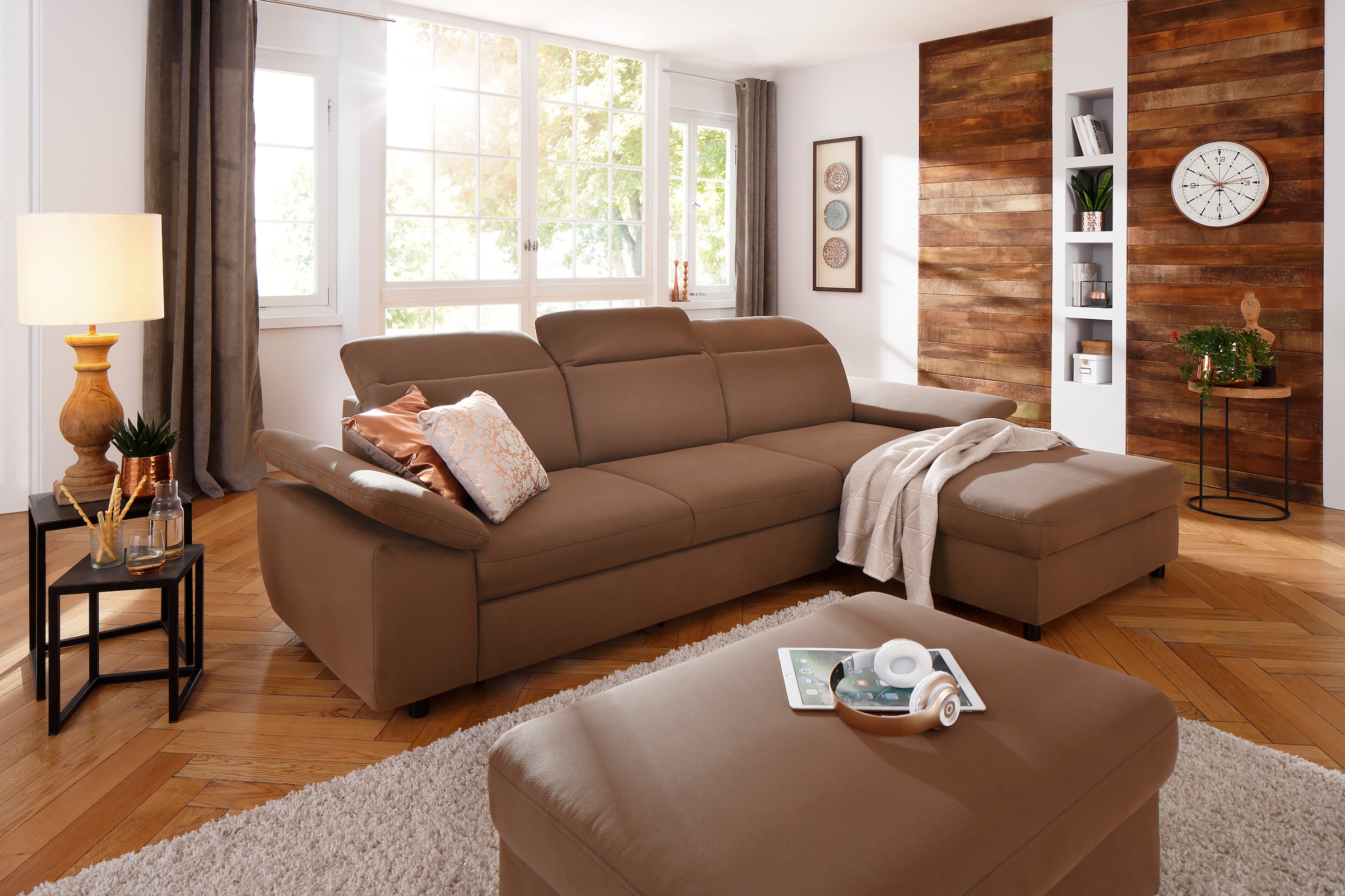 OTTO home Polsterhocker "Mauritius" passend zur "Mauritius"-Serie, auch mit "Soft clean"-Bezug