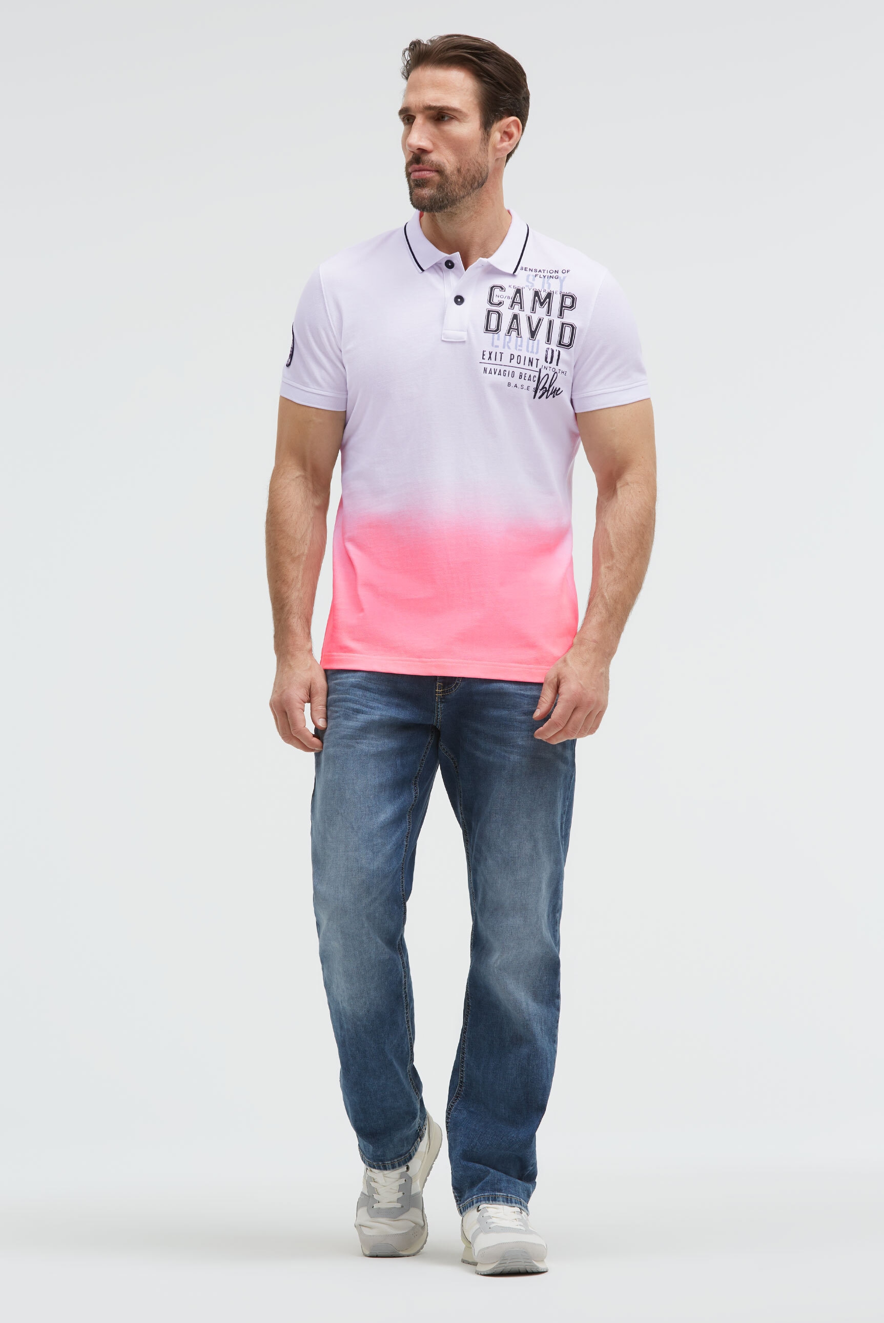 CAMP DAVID Poloshirt aus Baumwolle