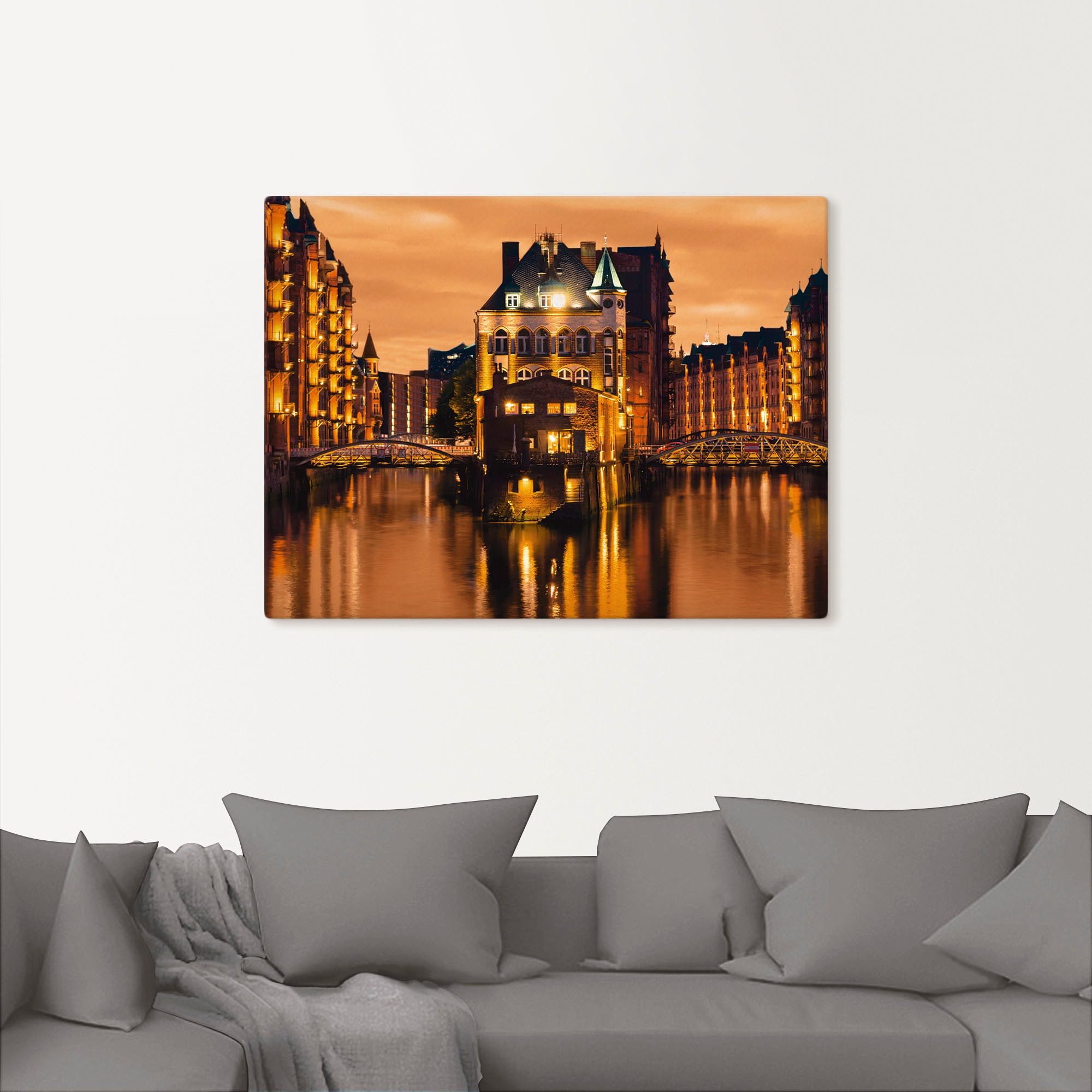 Artland Wandbild »Speicherstadt in Hamburg«, Deutschland, (1 St.), als Alubild, Outdoorbild, Leinwandbild in verschied. Größen