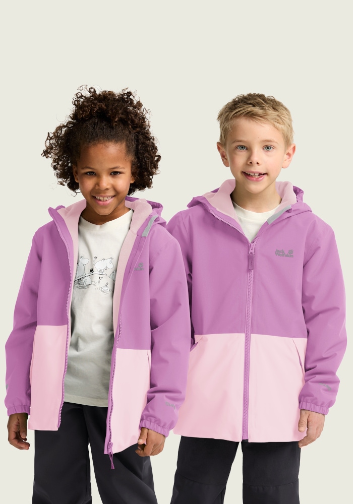 Jack Wolfskin Winterjacke "SNOW DAYS JKT KIDS" mit Kapuze Winterjacke für Kinder, warm, wasserdicht