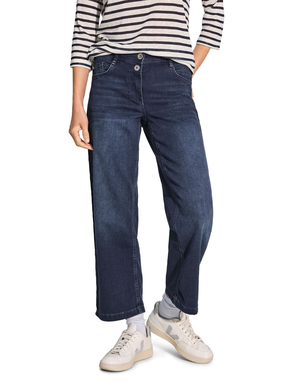 Cecil Weite Jeans "NEELE BLUE BLA", im Five-Pocket Style