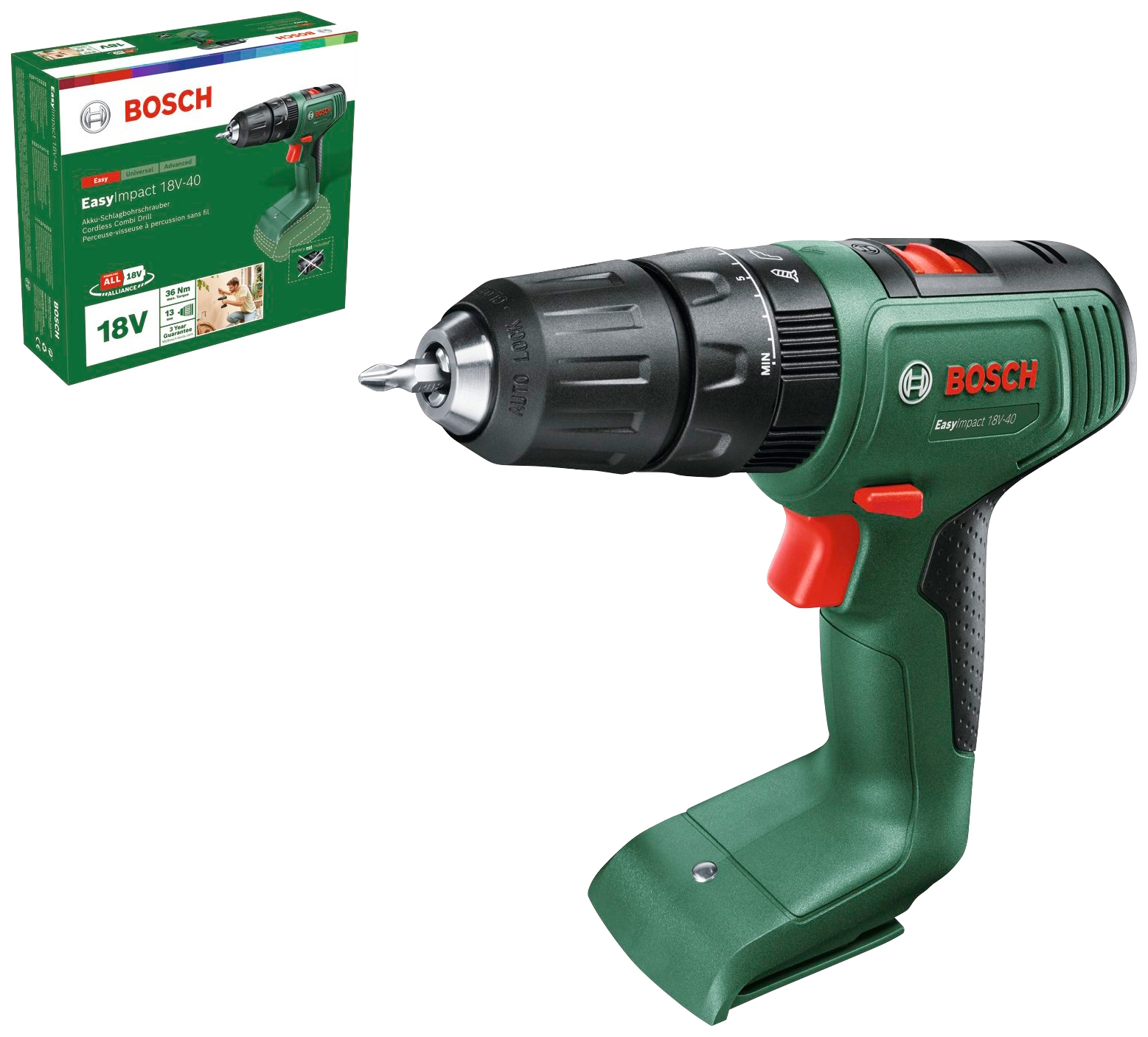 Bosch Home & Garden Akku-Schlagbohrschrauber »EasyImpact 18V-40«, ohne Akku und Ladegerät, 18 Volt System