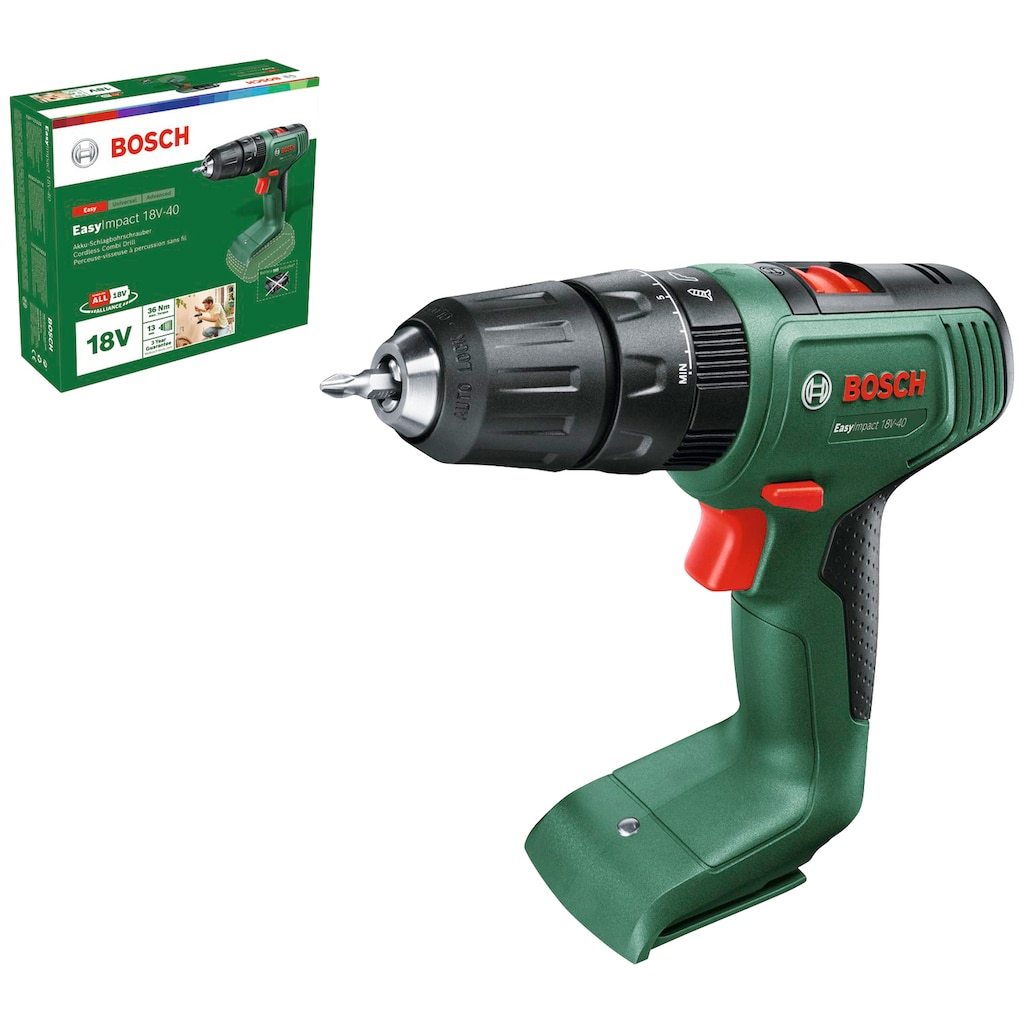 Bosch Home & Garden Akku-Schlagbohrschrauber »EasyImpact 18V-40«, ohne Akku und Ladegerät, 18 Volt System