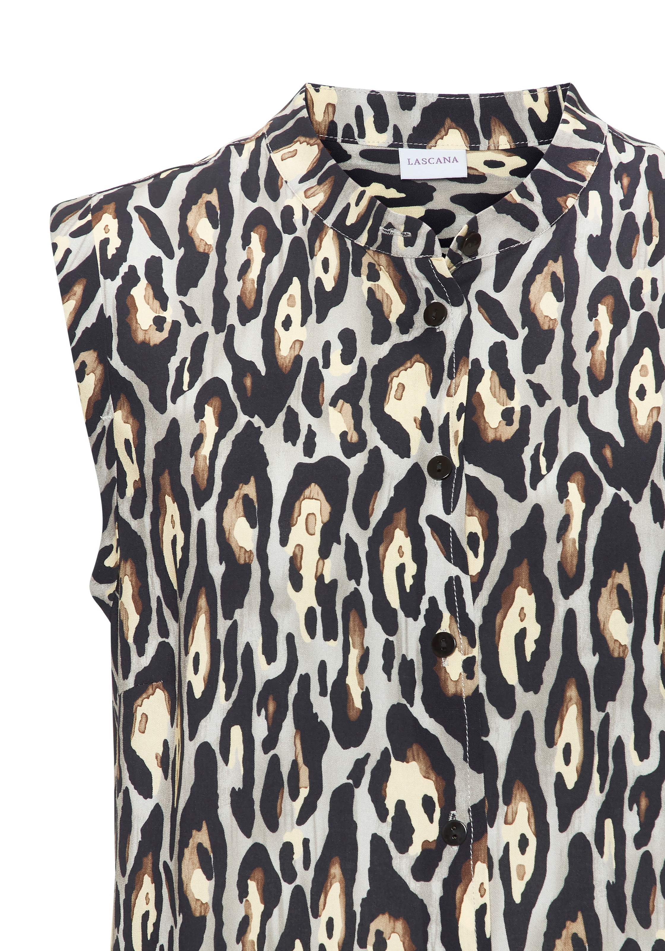 LASCANA Druckbluse mit Alloverdruck, Blusentop aus Viskose