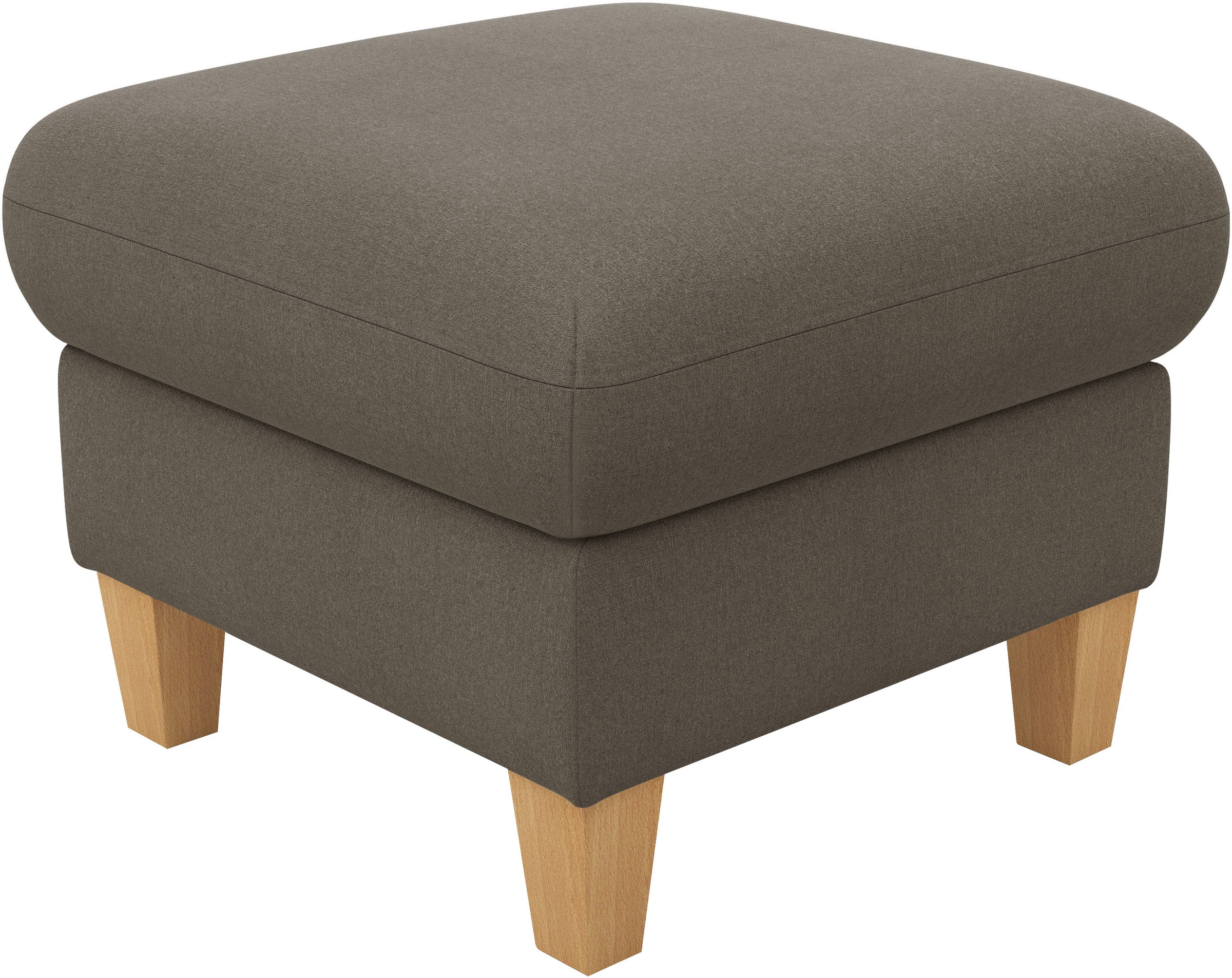 Home affaire Polsterhocker "Rochelle", (1 St.), Massive 12 cm Holzbeine günstig online kaufen