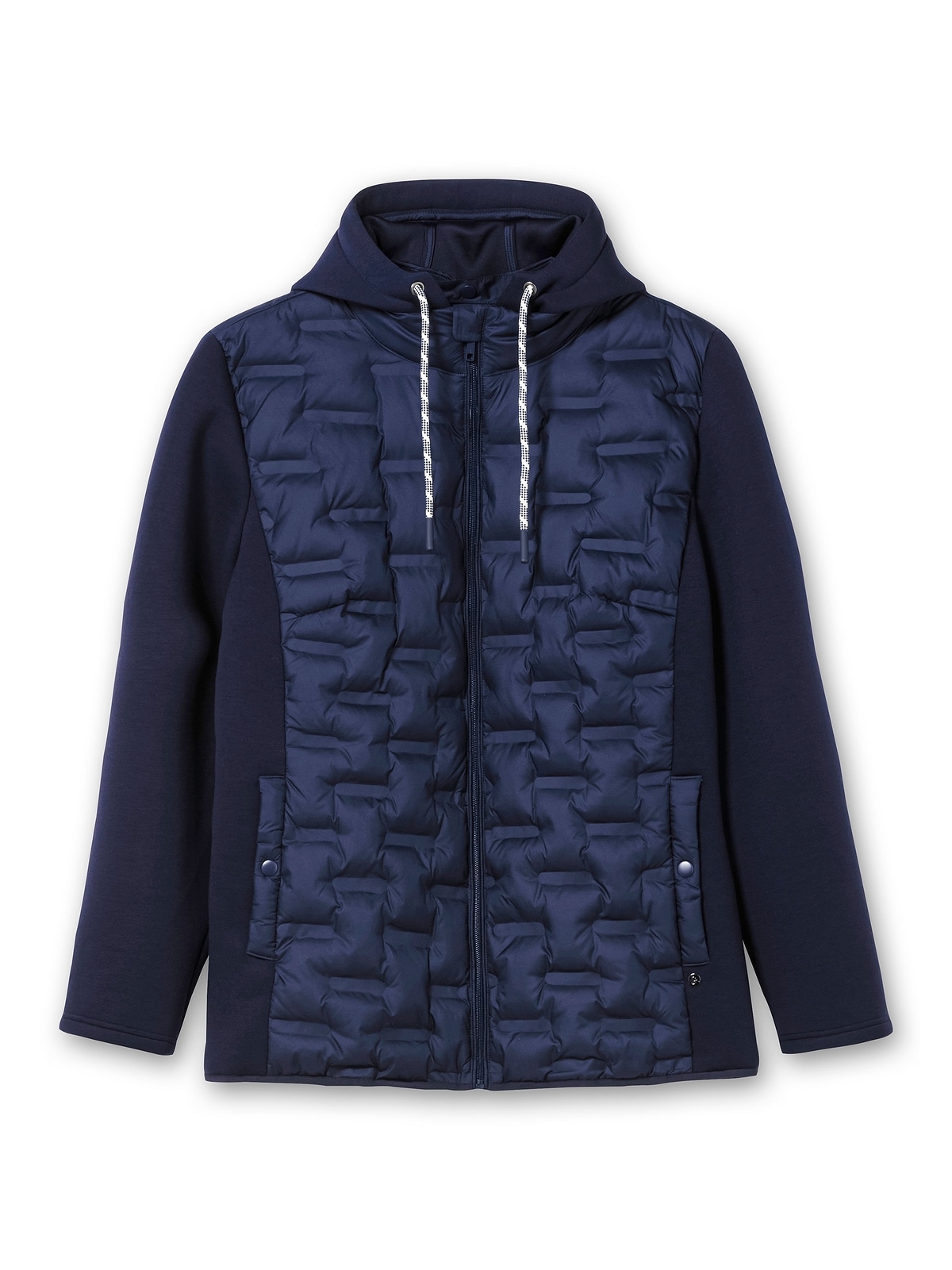 Sheego Steppjacke »Große Größen«, mit Kapuze, im Materialmix, mit abnehmbarer Kapuze