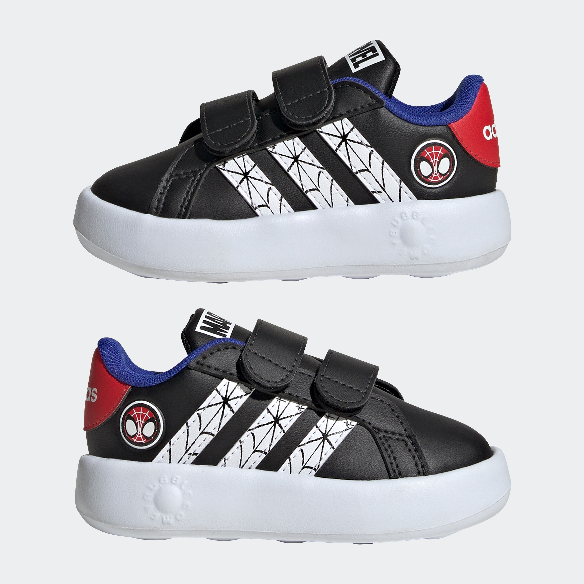 adidas Sportswear Klettschuh »ADIDAS MARVEL SPIDER-MAN KIDS GRAND COURT SCHUH«, Design auf den Spuren des adidas Superstar, für Kinder