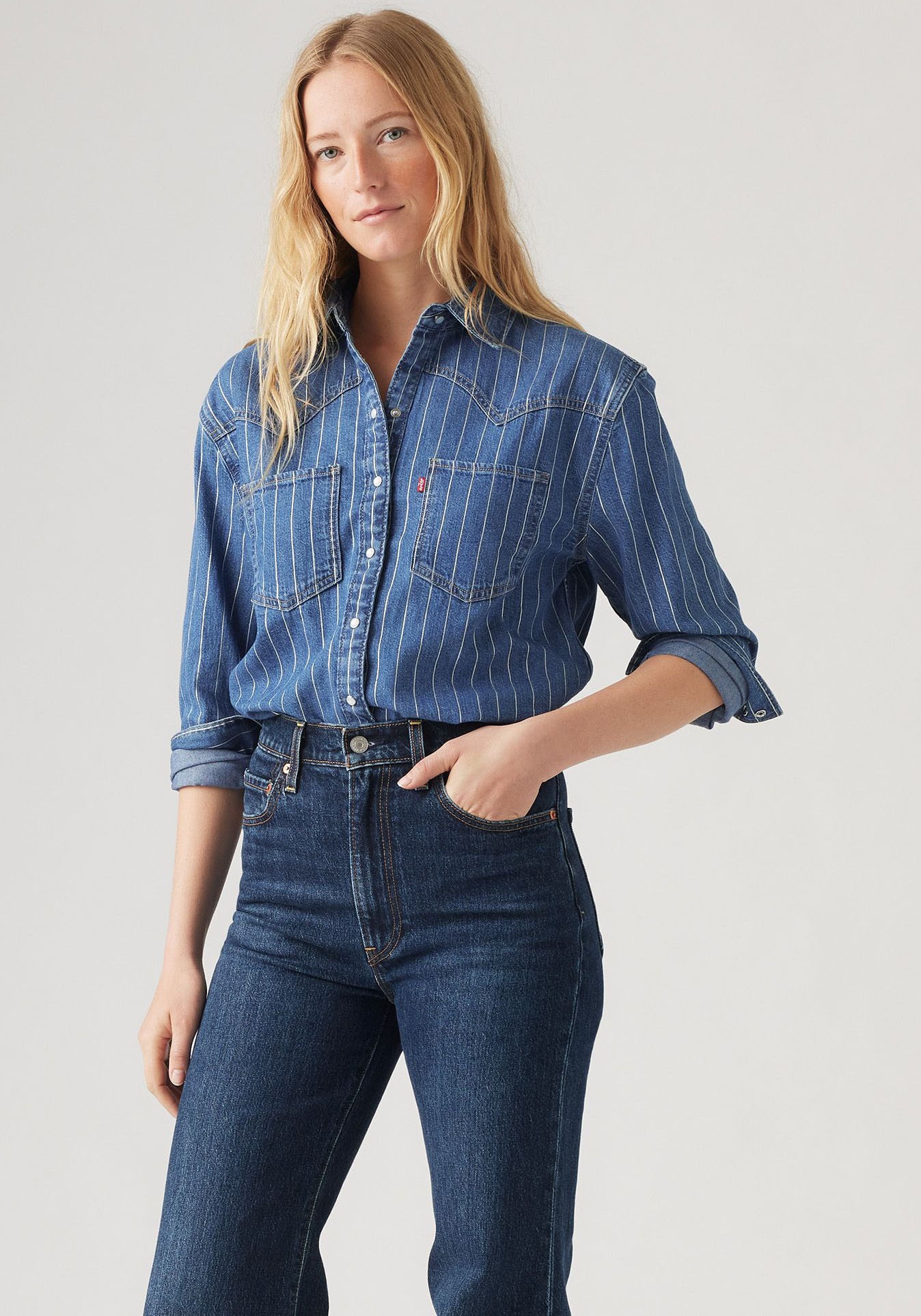 Levis Jeansbluse "TEODORA WESTERN SHIRT", mit Streifenmuster günstig online kaufen