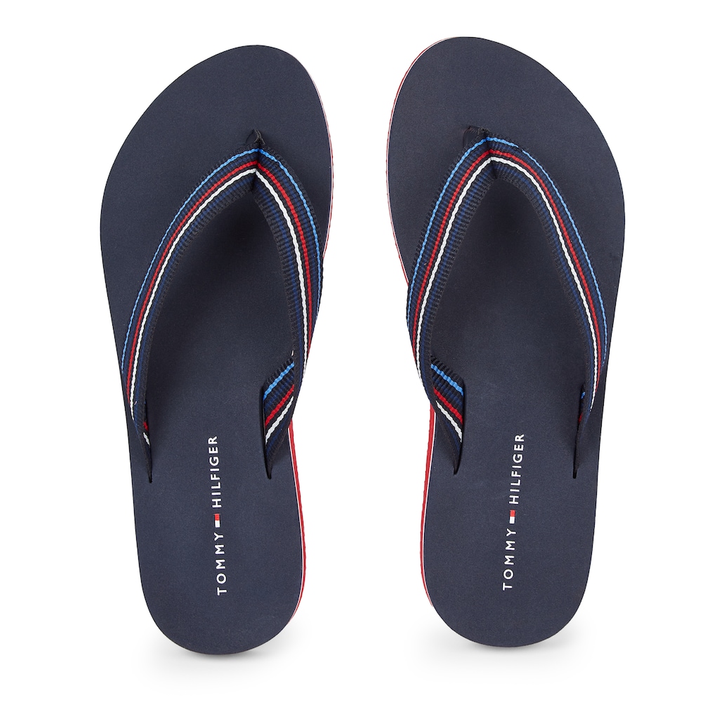 Tommy Hilfiger Zehentrenner »TH STRIPES BEACH SANDAL«