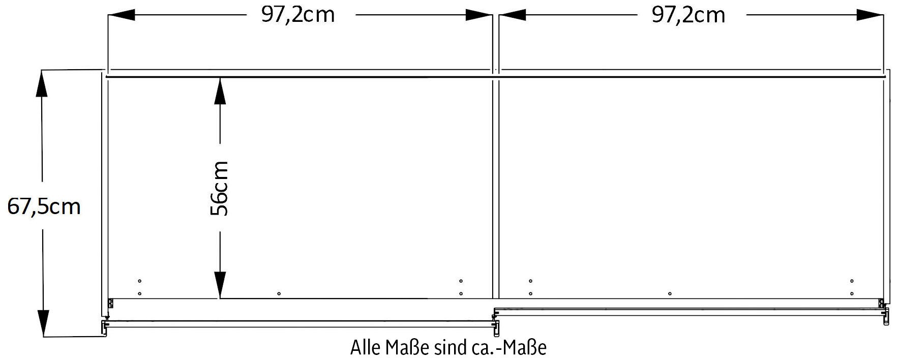 STAUD Schwebetürenschrank »Sinfonie Plus, edles Design in hochwertiger Qualität, Made in Germany«, Mit vier verschiedenen Ausstattungsvarianten