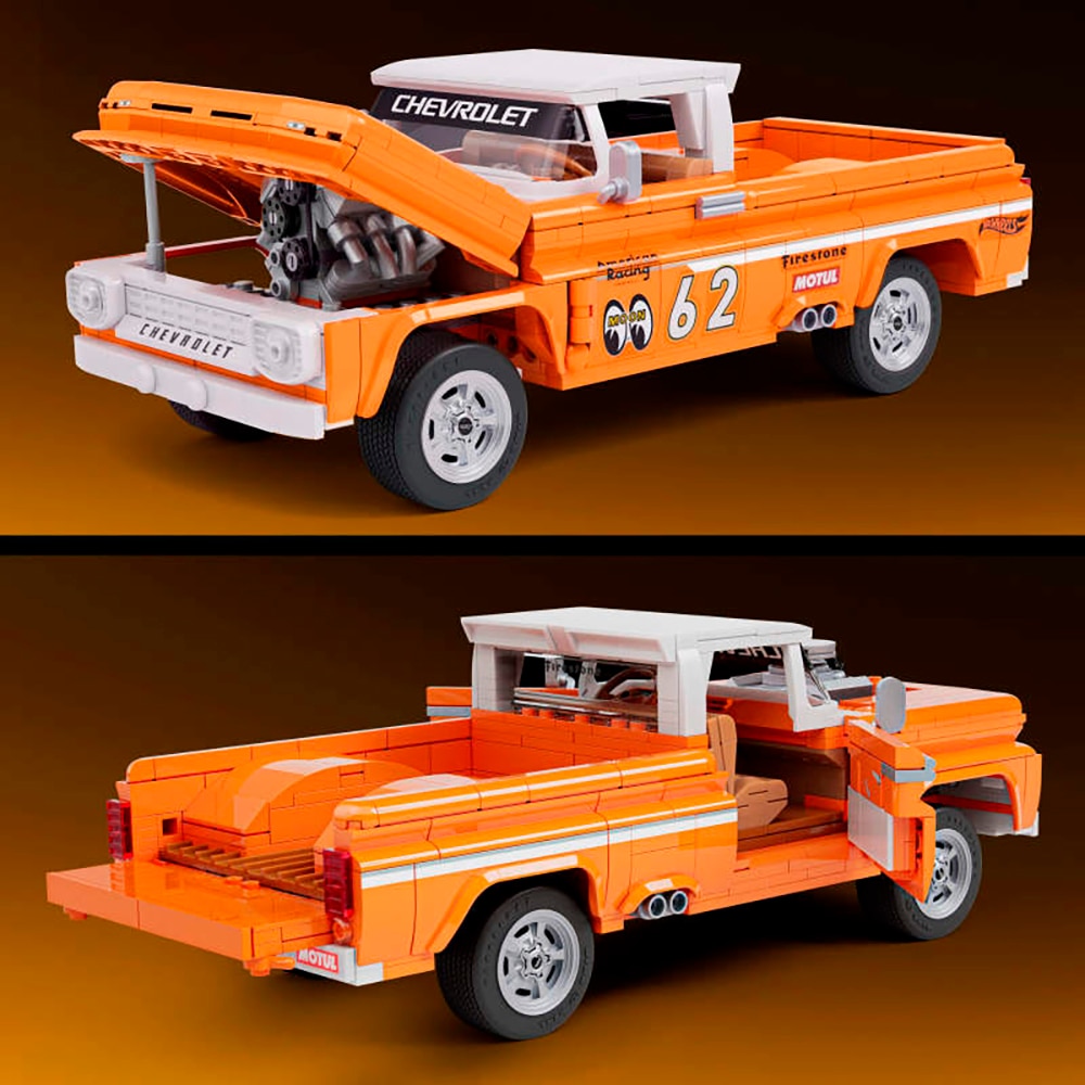 Mattel® Modellbausatz »Mattel Brick Shop Hot Wheels, ELITE SERIES CHEVY«, (858 St.), 1:16