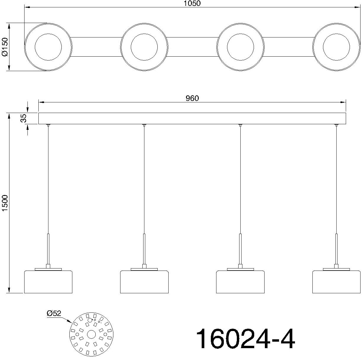 GLOBO LIGHTING LED Pendelleuchte »BELINDA«, Leuchtmittel LED-Modul | LED fest integriert, Hängelampe/Hängeleuchte/Wohnzimmer/Esstisch/elegant