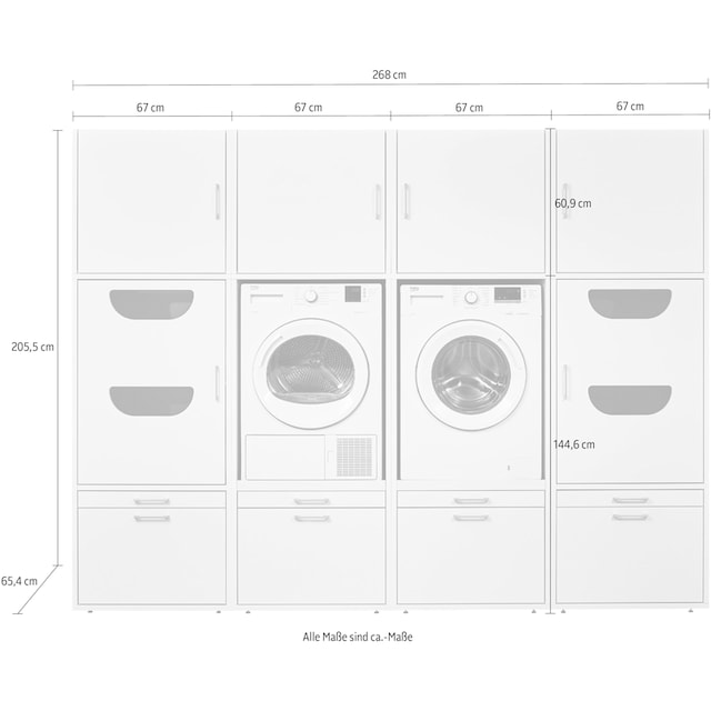 WASHTOWER Schrank-Set »22«, (10 St.) | BAUR