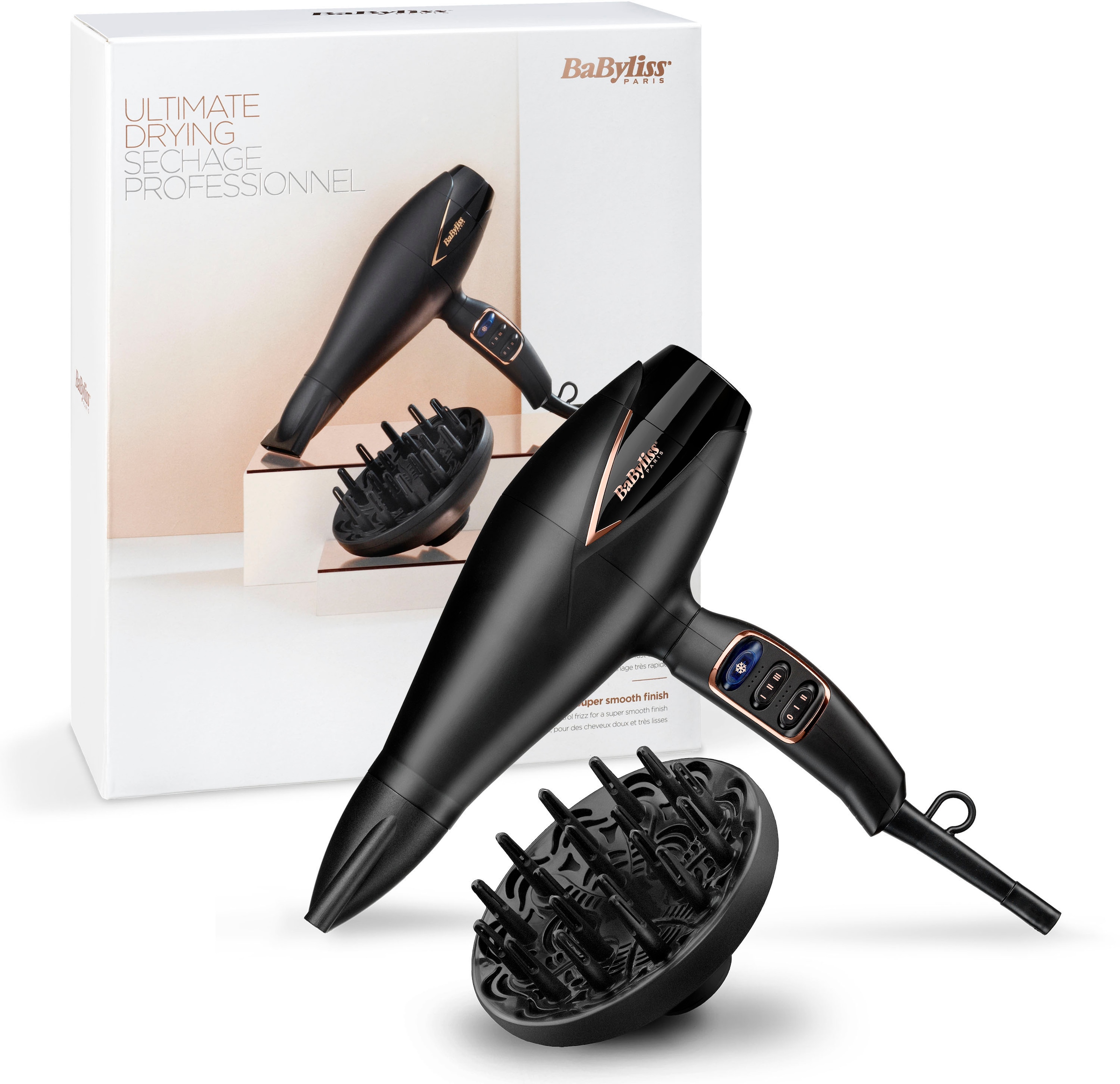 BaByliss Ionic-Haartrockner »D665E Salon Air Brilliance«, 2200 W, 2  Aufsätze, mit digitalem Motor per Raten | BAUR