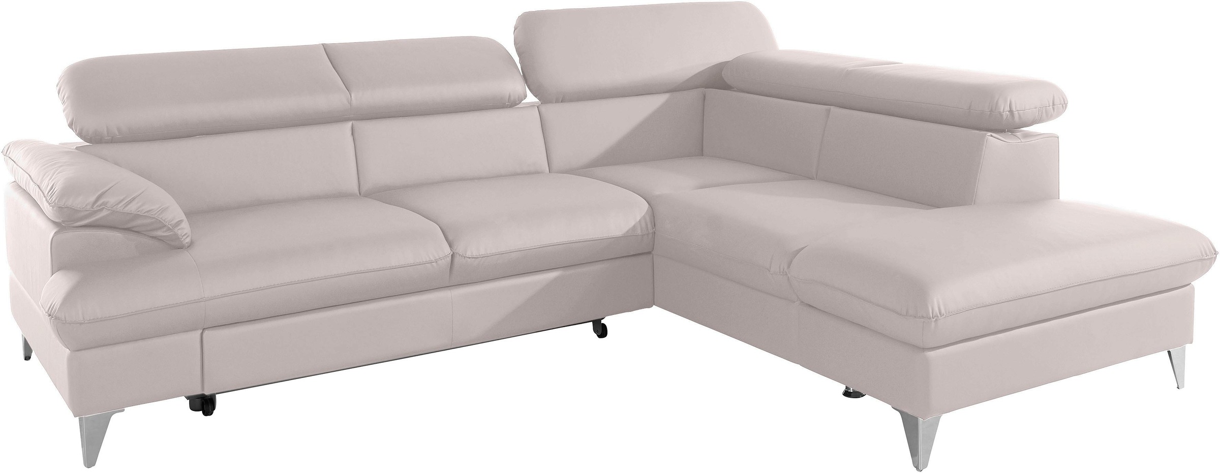 COTTA Ecksofa »Caluso L-Form«, mit Kopfteilverstellung, wahlweise mit Bettfunktion & Bettkasten