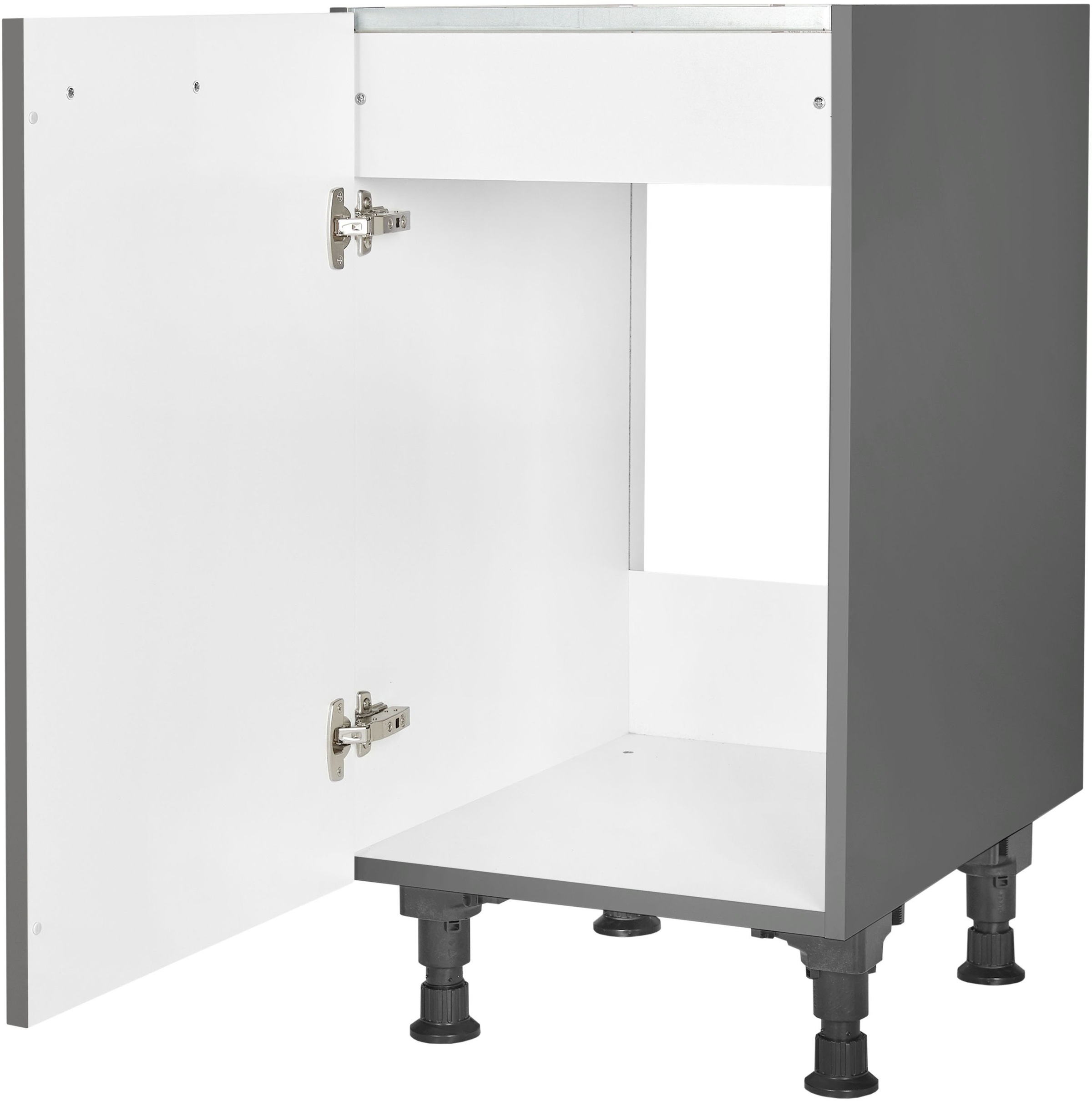 nobilia® Spülenschrank »"Flash", Ausrichtung wählbar, vormontiert, in den Breiten«, 45 und 60 cm, mit höhenverstellbaren Sockelfüßen