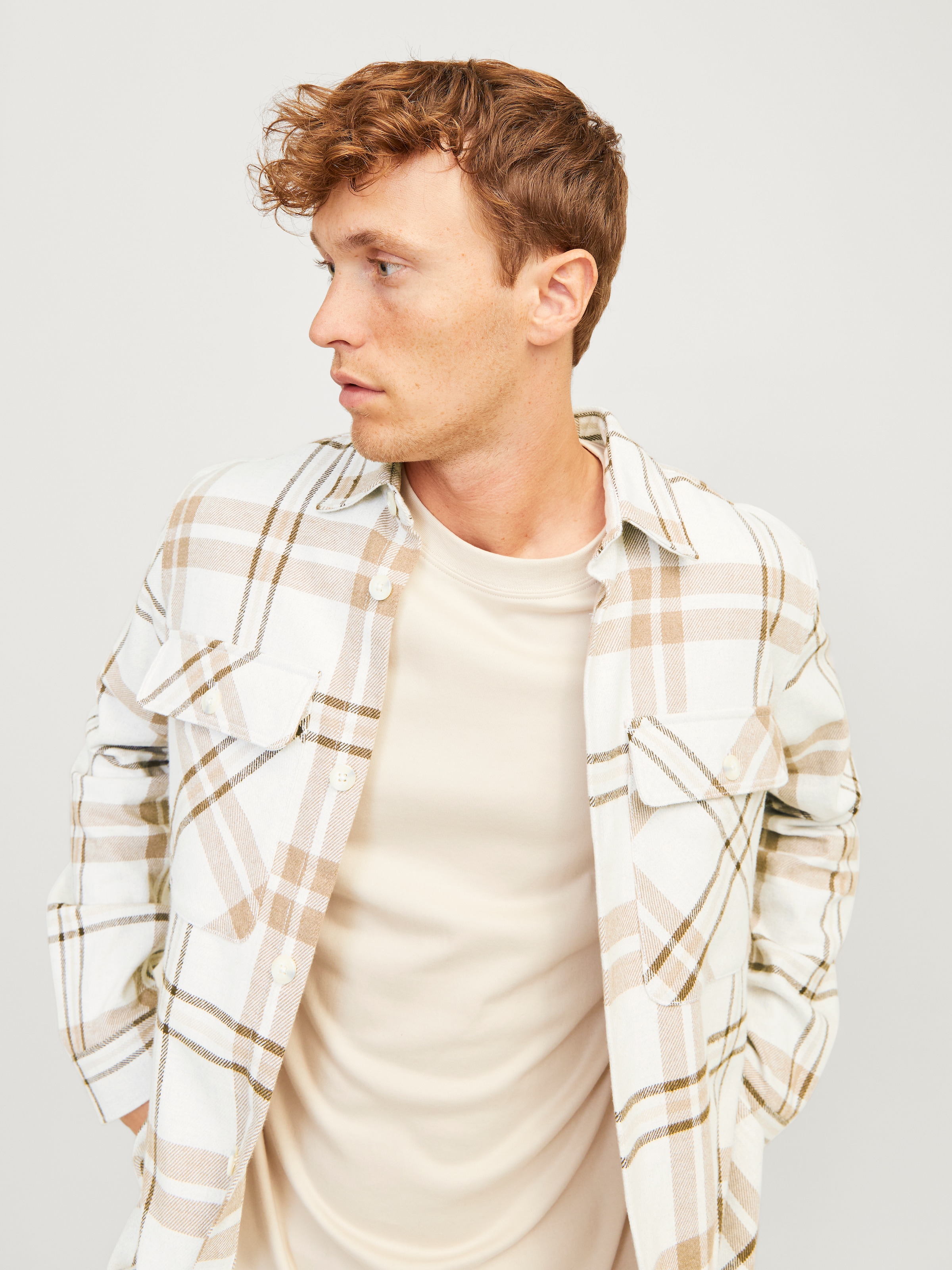 Jack & Jones Langarmhemd "JPRRAYMOND MELANGE CHECK LS OVERSHIRT SN" günstig online kaufen