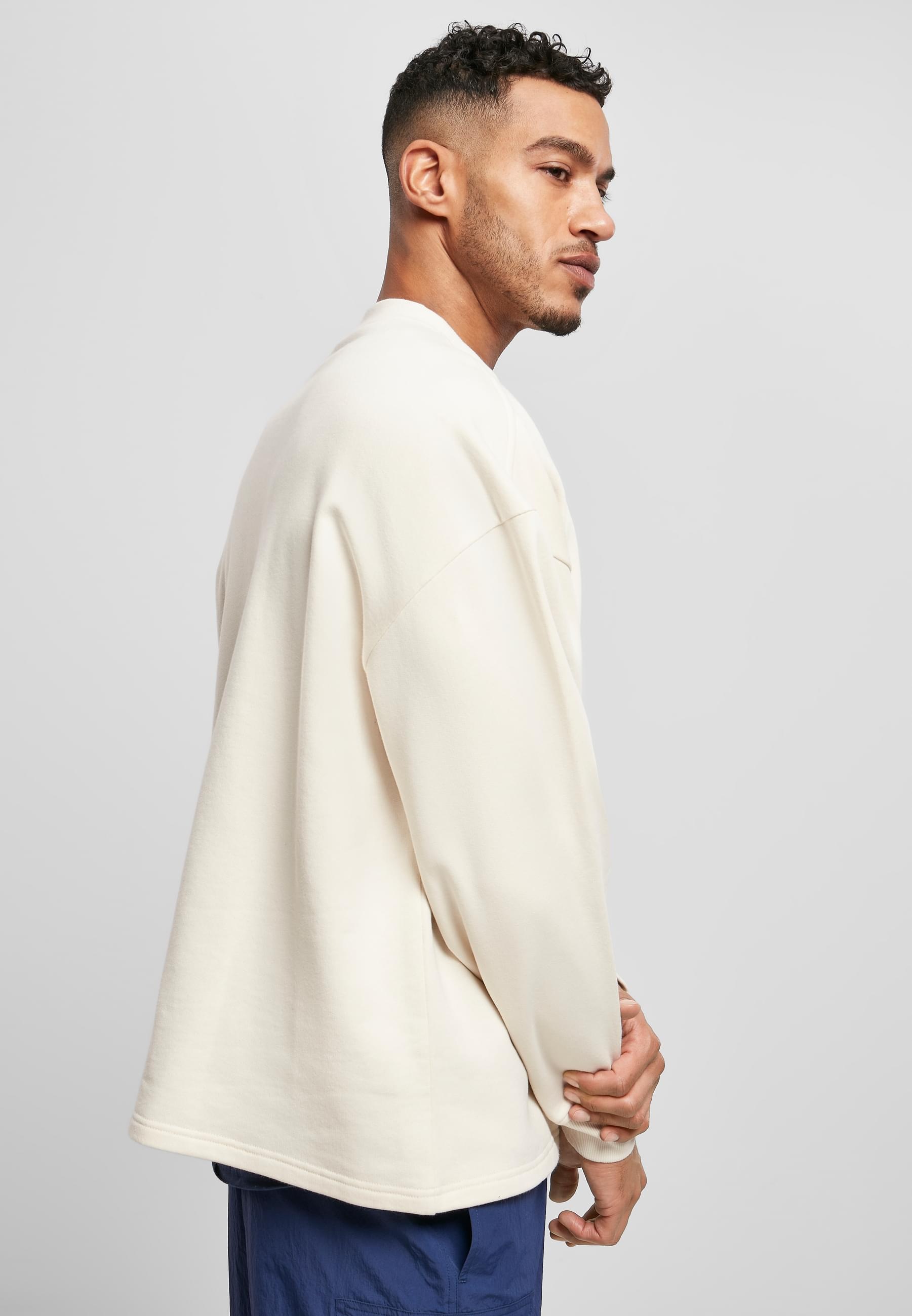 URBAN CLASSICS Rundhalspullover »Urban Classics Herren Organic Oversized Boxy Crew«, (1 tlg.)