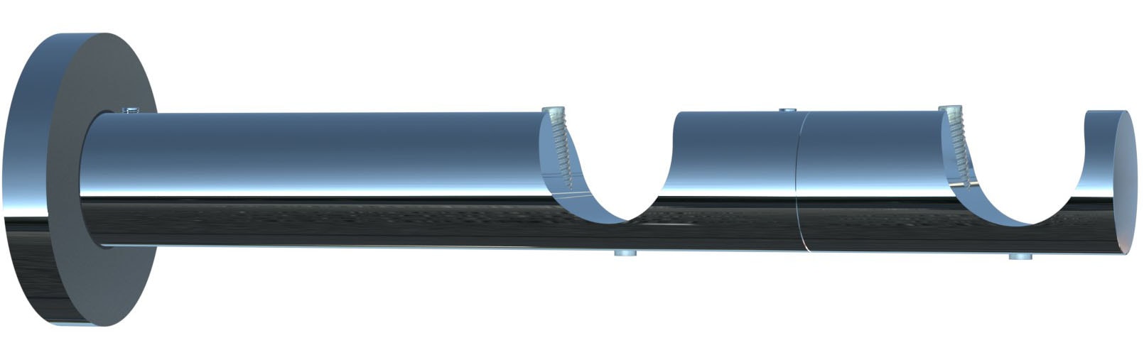 indeko Kombiträger Ø 20 mm für Vorhangstangen und Innenlaufsysteme