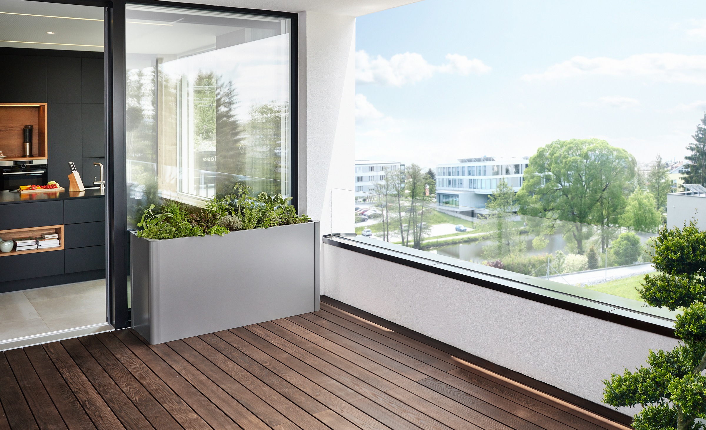 Biohort Hochbeet »BELVEDERE maxi 1,5x0,5; verschiedene Farben«, 152x53x77 cm, extrem langlebig, aus Metall