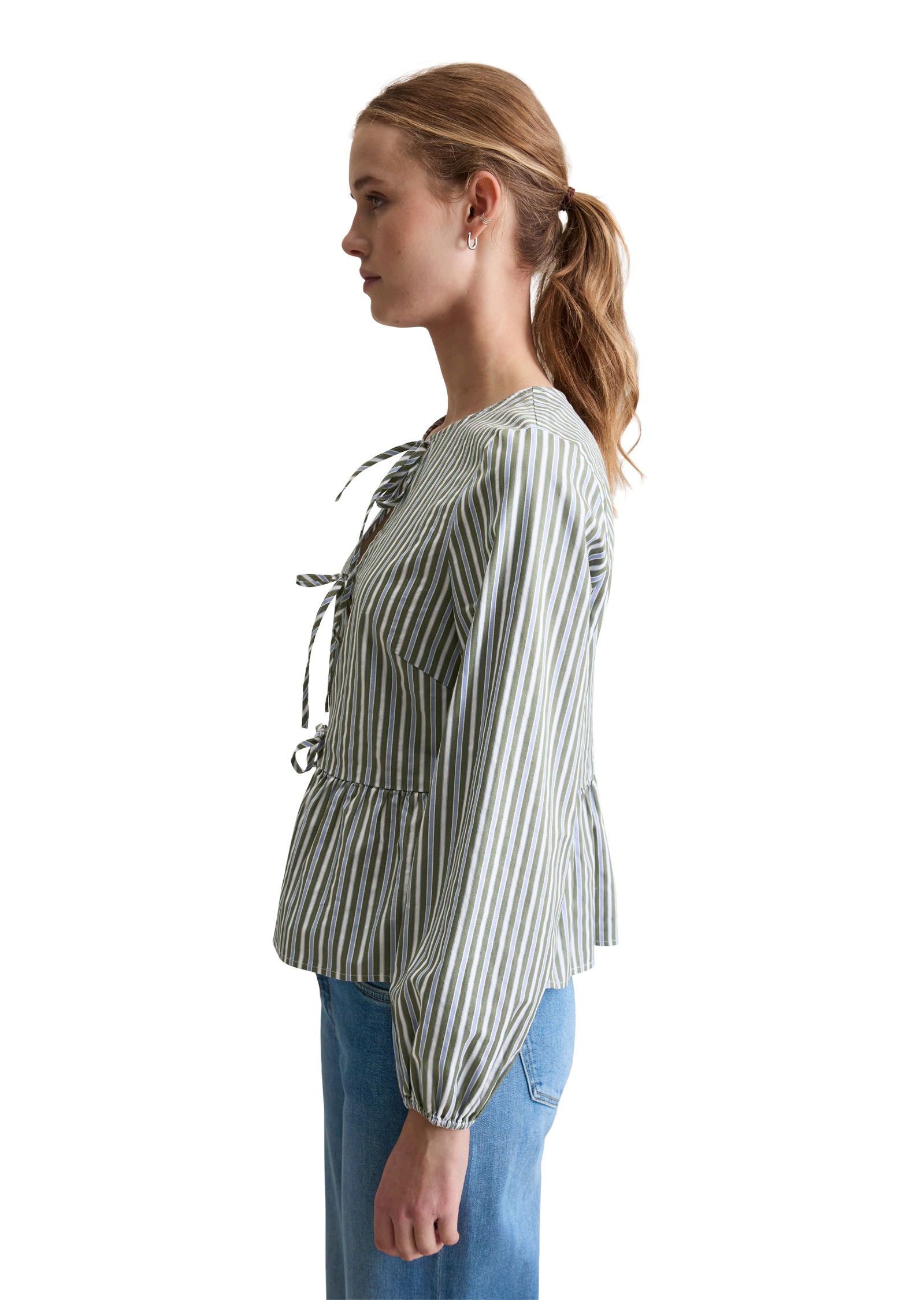 Marc O'Polo DENIM Langarmbluse »aus Baumwoll-Dobby«