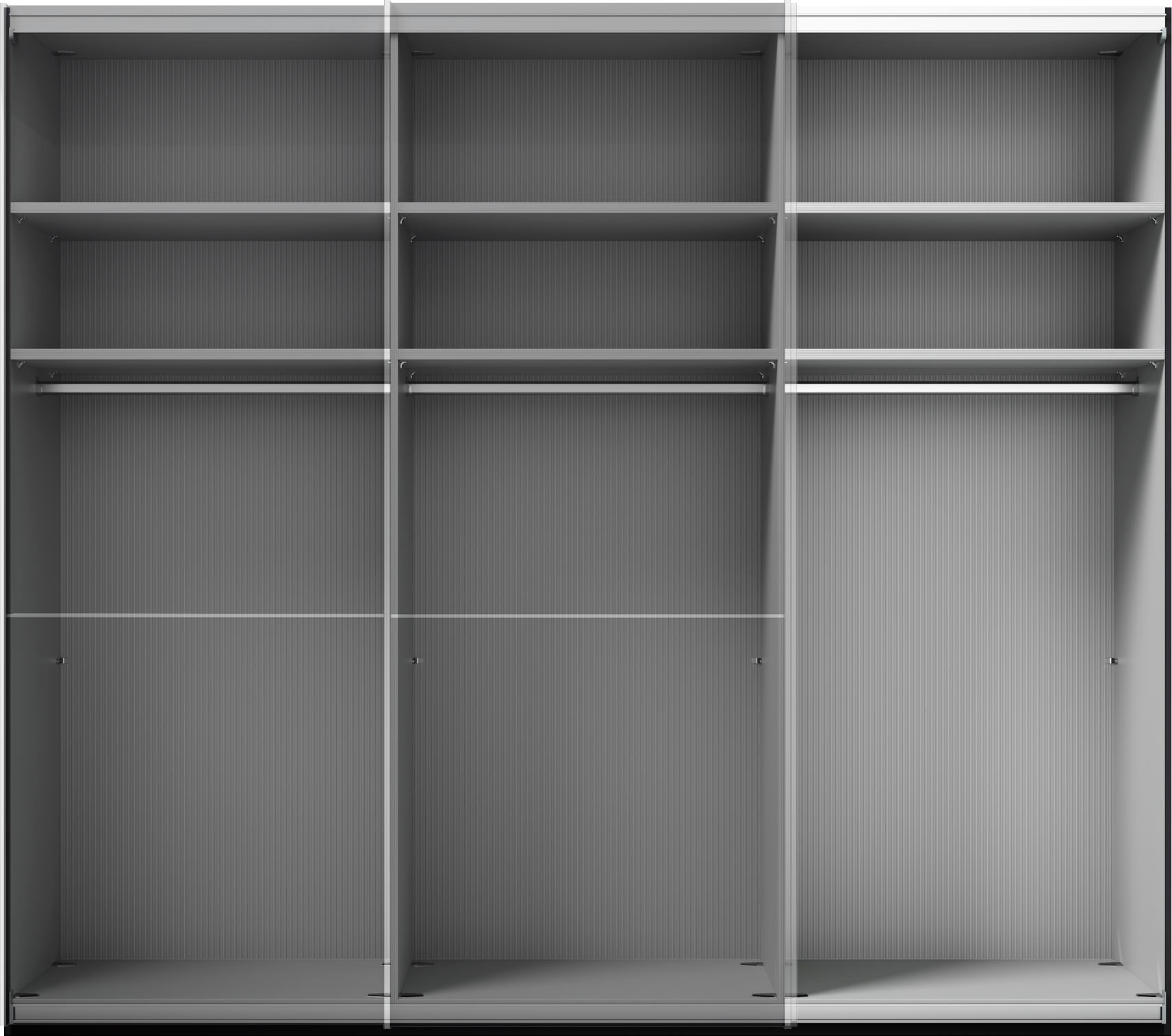 Musterring Schwebetürenschrank »Imola W«, inkl. Einlegeböden und Kleiderstangen, mit Glastüren und Aufleistungen