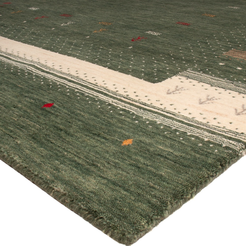 morgenland Wollteppich »Aurora Flair - Gabbeh Teppich - Loribaft Softy«, quadratisch, 1,2 mm Höhe, Sehr weicher Flor