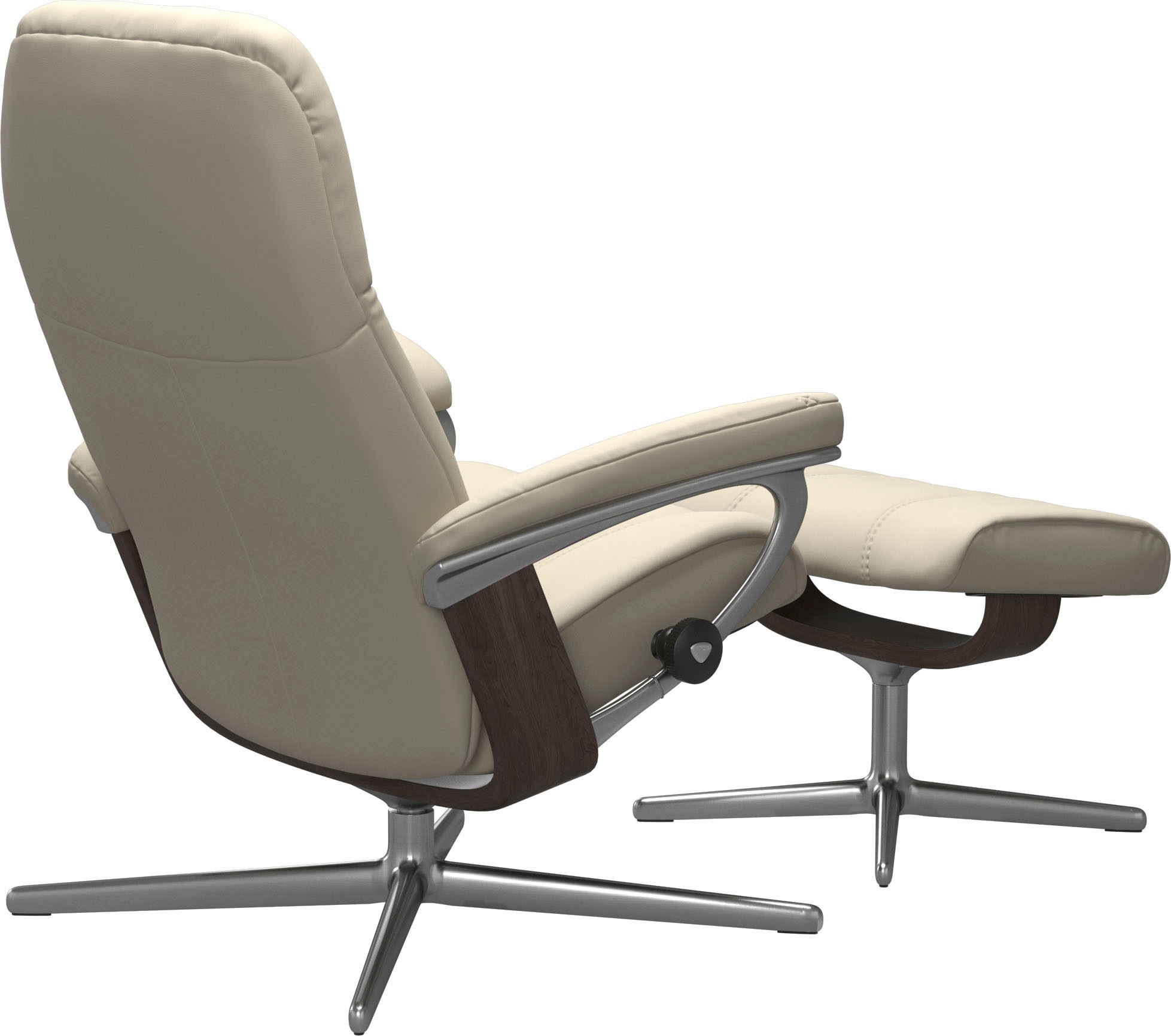 Relaxsessel STRESSLESS "Consul", beige (cream batick), B:78cm H:97cm T:70cm, Leder BATICK: BATICK ist ein leicht korrigiertes, durchgefärbtes und genarbtes Möbelleder, bei dem die meisten Unebenheiten und Spuren in der Regel entfernt wurden., Sessel, Rela 6