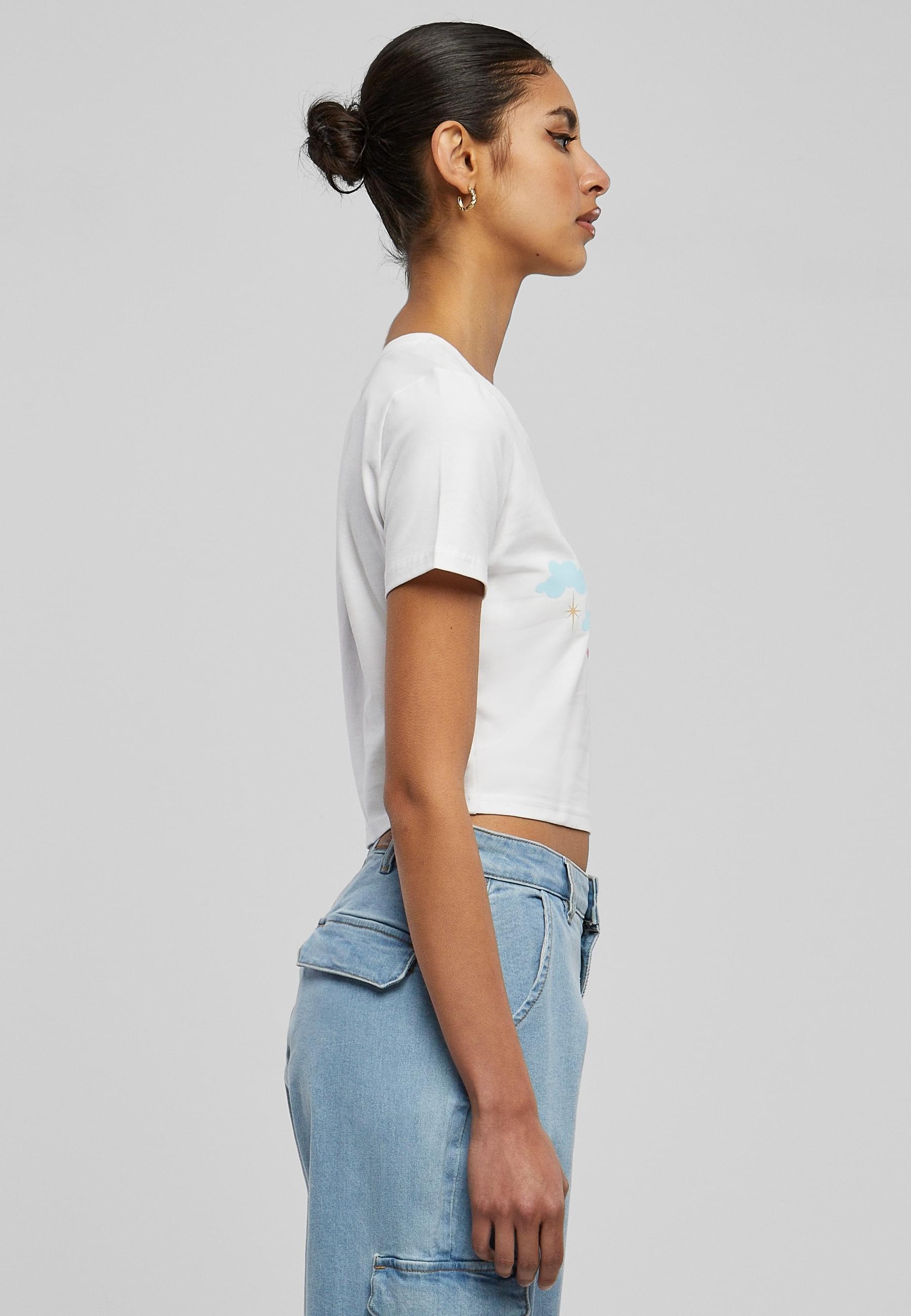 Miss Tee Kurzarmshirt »Miss Tee Damen Baby Girl Cropped Tee«, (1 tlg.)
