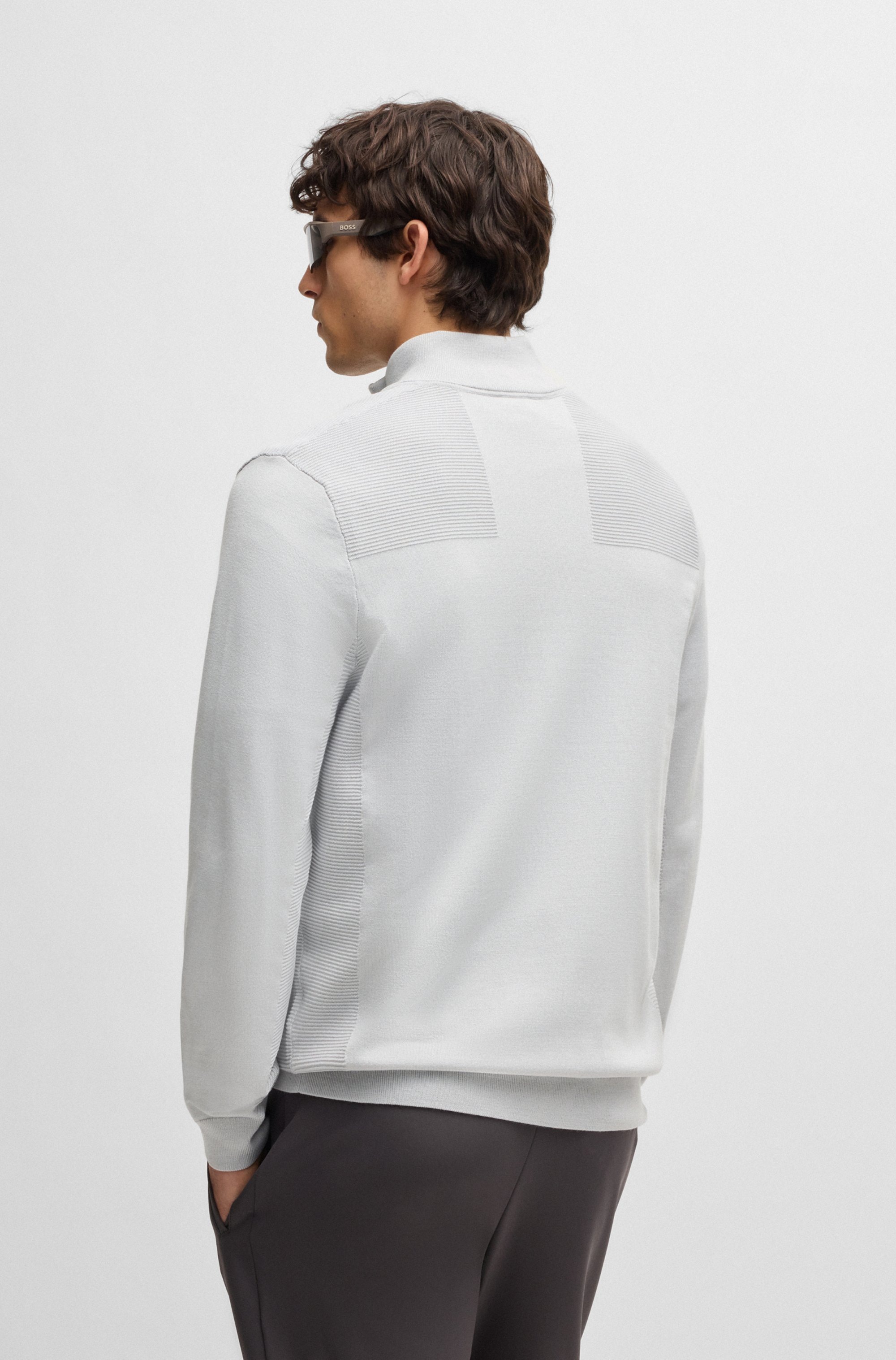 BOSS GREEN Strickpullover "Momentum-X QZ", aus Dry-Flex-Gewebe mit Troyerkr günstig online kaufen