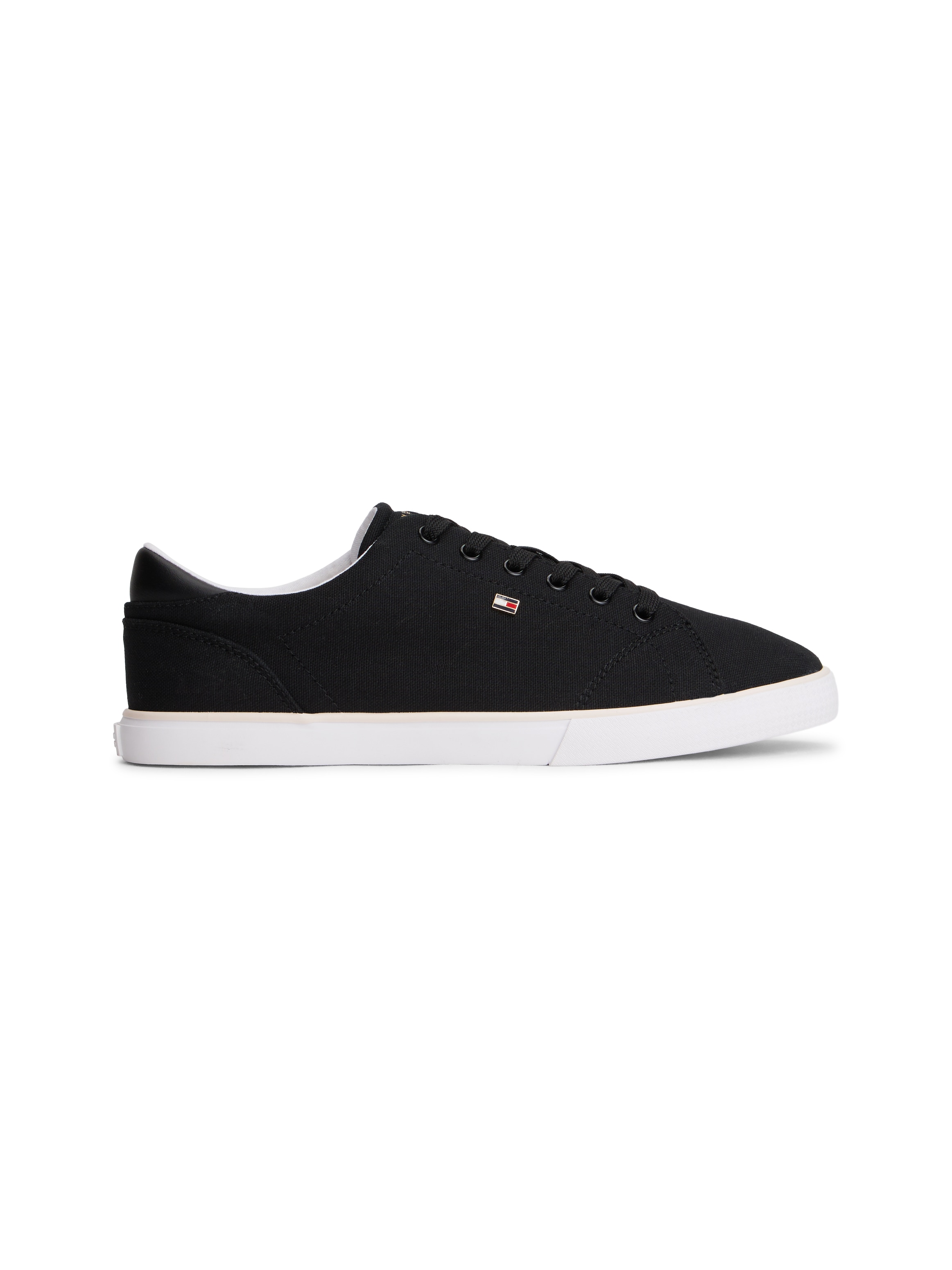 Tommy Hilfiger Plateausneaker »TH LOW PROFILE VULC CANVAS«  Halbschuh, Schnürer, Freizeitschuh mit gepolstertem Schaftrand