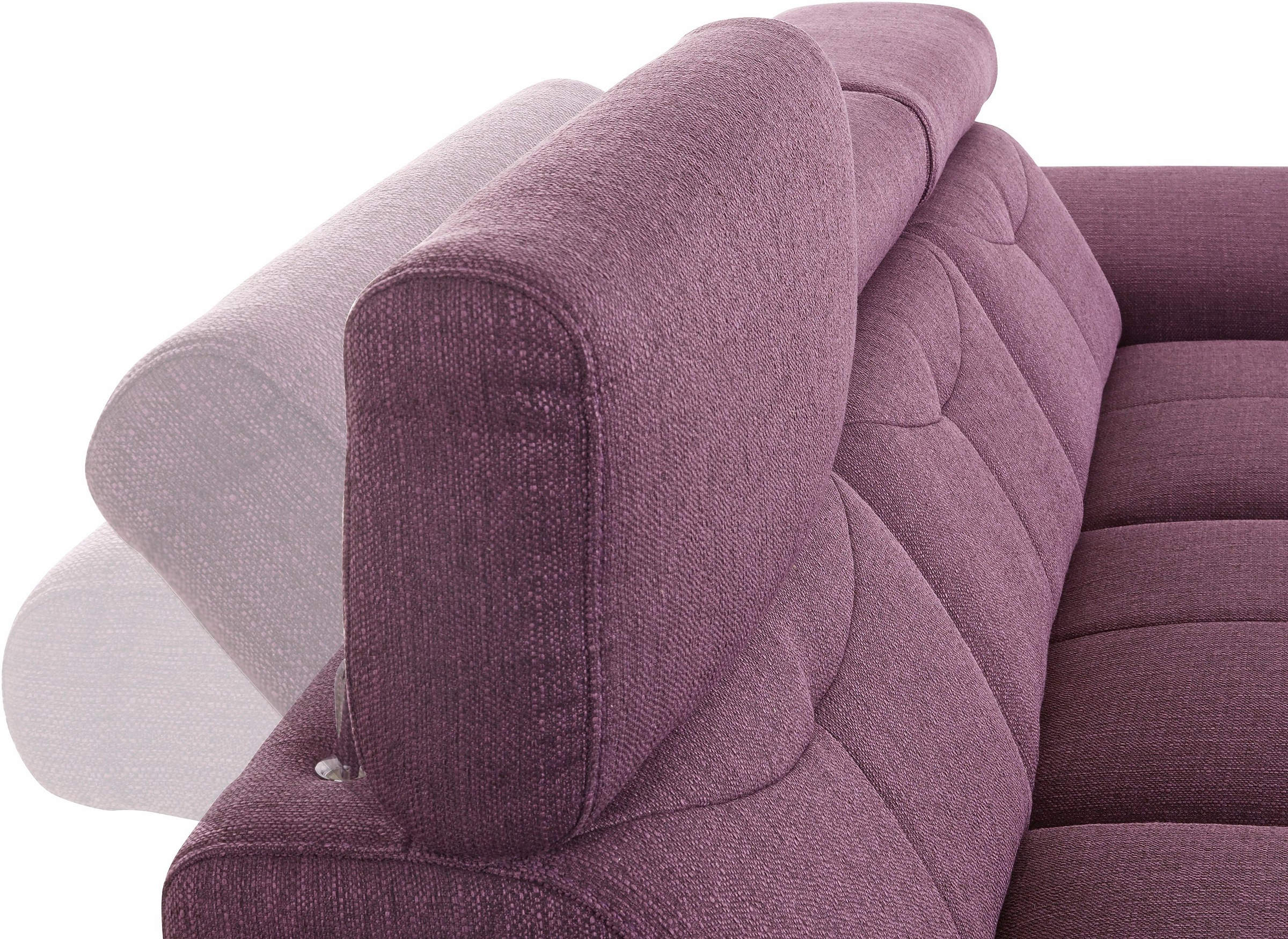 exxpo - sofa fashion Ecksofa »Spring, super bequem, mit Armteil- und Kopfteilfunktion«, L-Form, wahlweise mit Bettfunktion und Bettkasten
