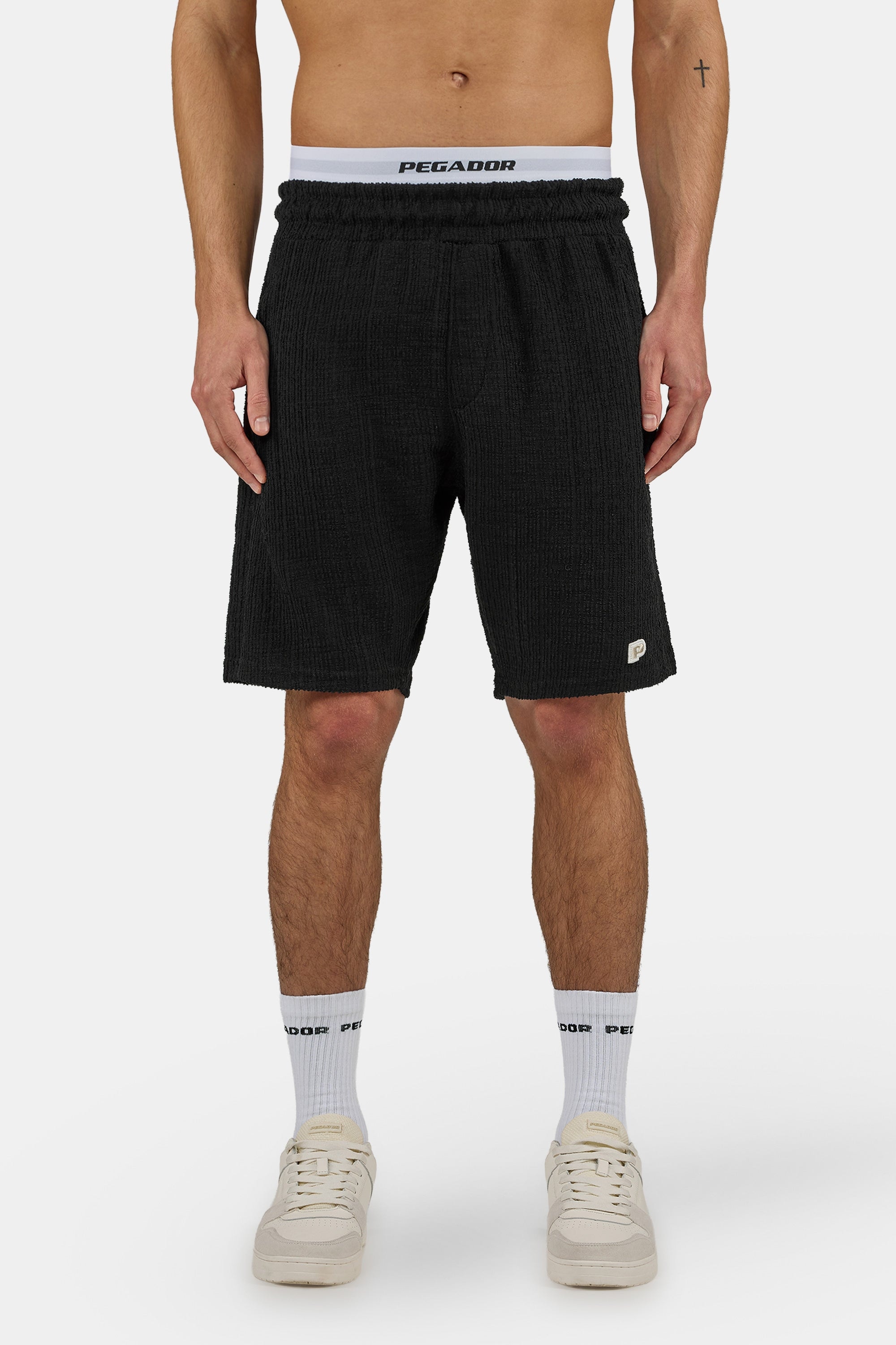 PEGADOR Shorts »Libco Structured Knit Shorts«  Materialmix, regular fit