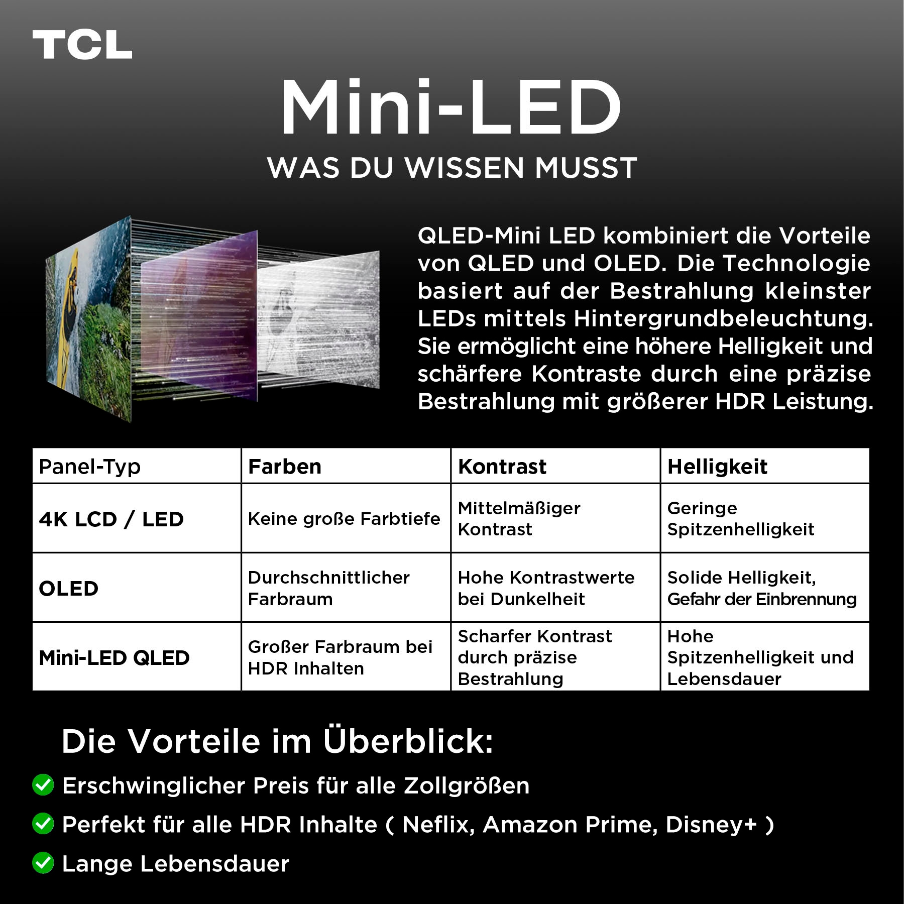 TCL Mini-LED-Fernseher »98C803X7«, 4K Ultra HD, Google TV-Smart-TV, QLED, Dolby Vision, Apple TV, Multi-HDR, Smart-TV, 144 Hz