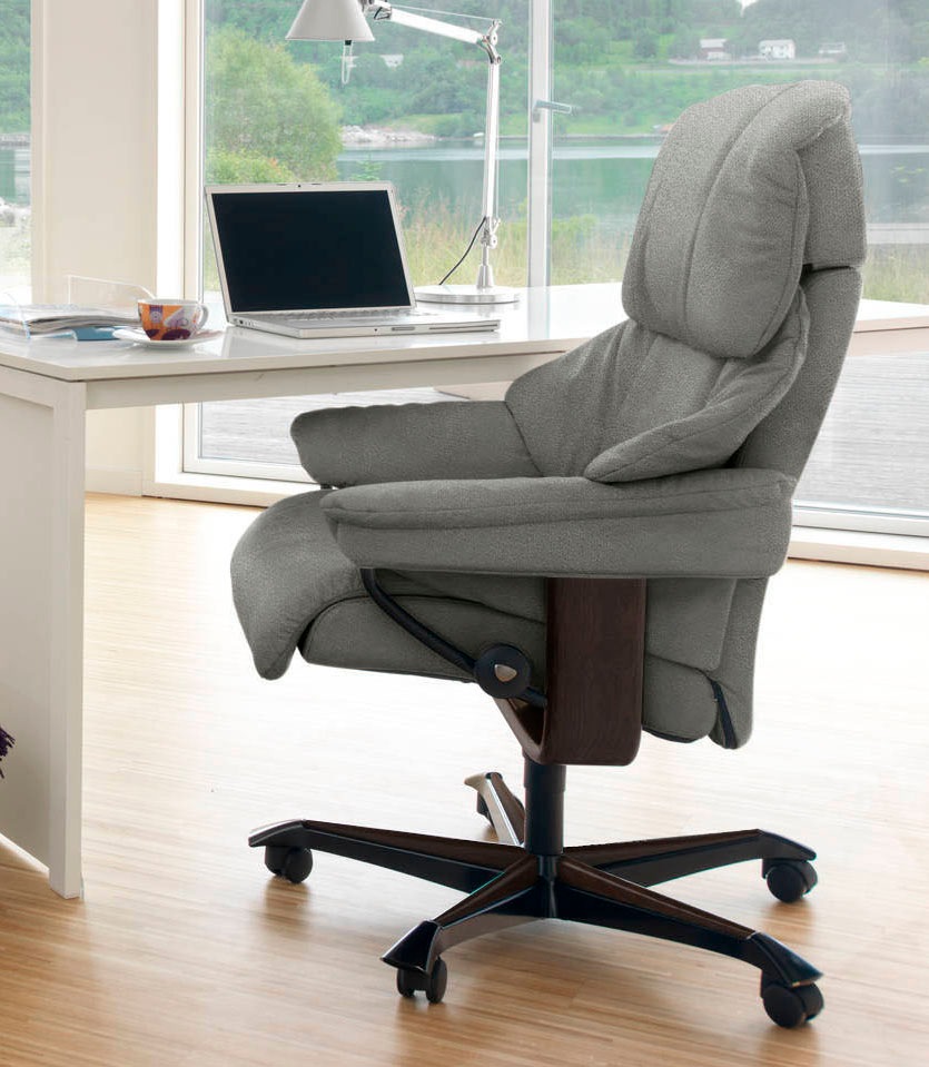 Stressless® Relaxsessel »Reno«, mit Home Office Base, Größe M, Gestell Braun