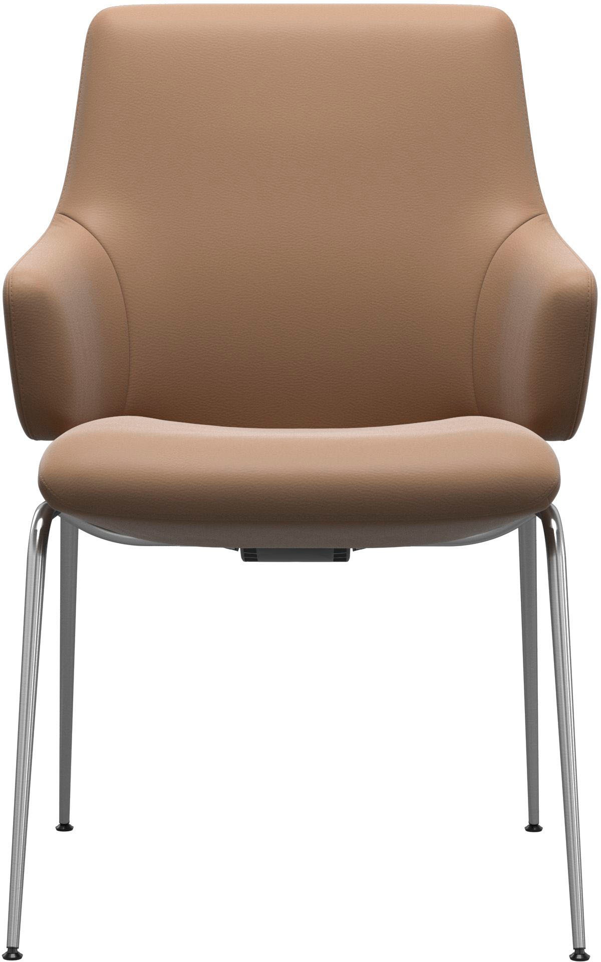 Thumbnail - Stressless Polsterstuhl "Laurel", Leder PALOMA, Low Back mit Armlehne, Größe L, mit Beinen aus Stahl in Chrom glänzend