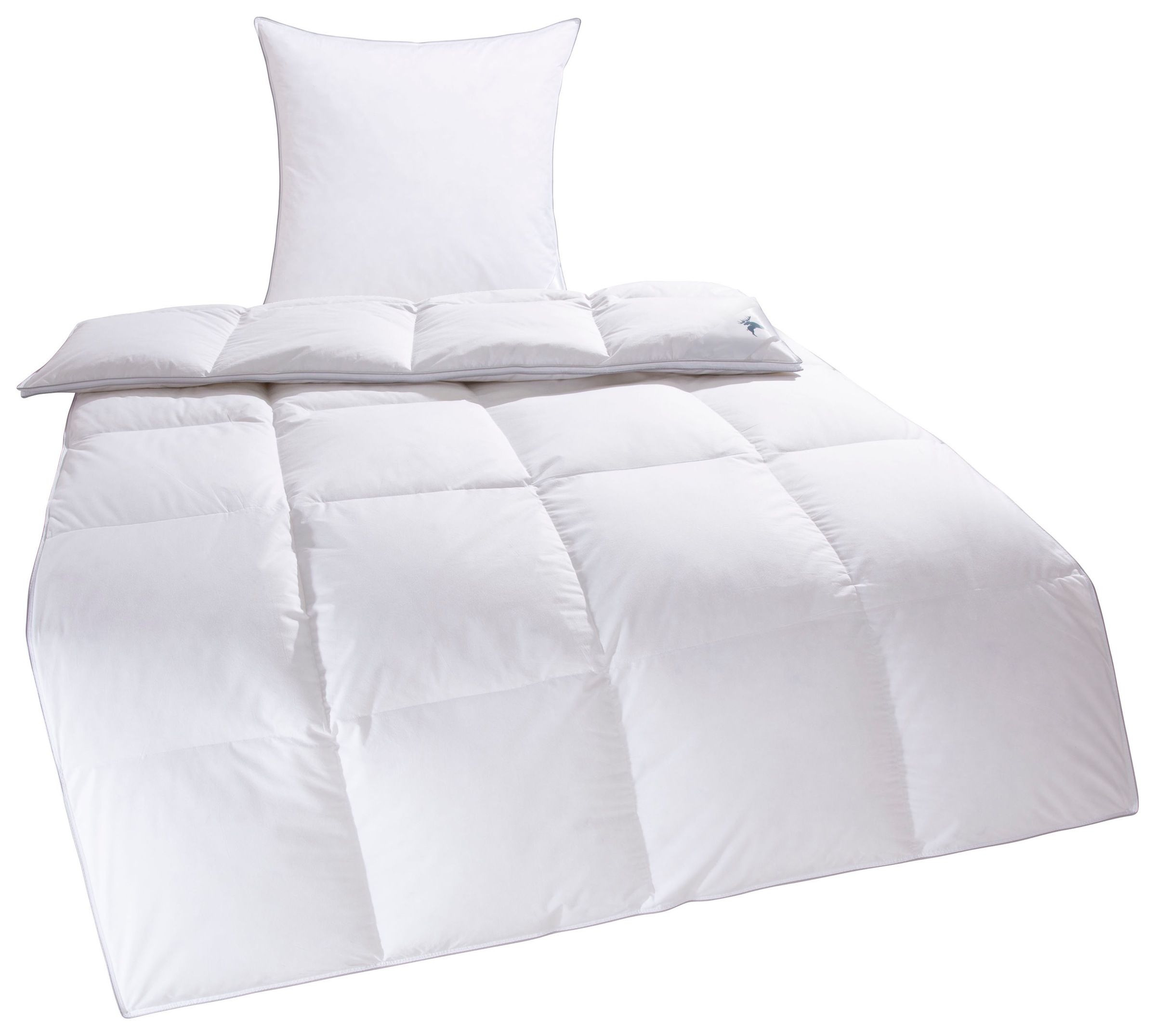 Älgdröm Daunenbettdecke + Kopfkissen "Lodiken, Bettdecke 135x200 cm, 155x22 günstig online kaufen