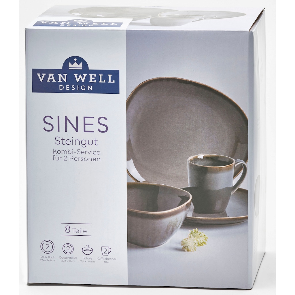 van Well Geschirr-Set »Sines«, (Set, 8 tlg.)