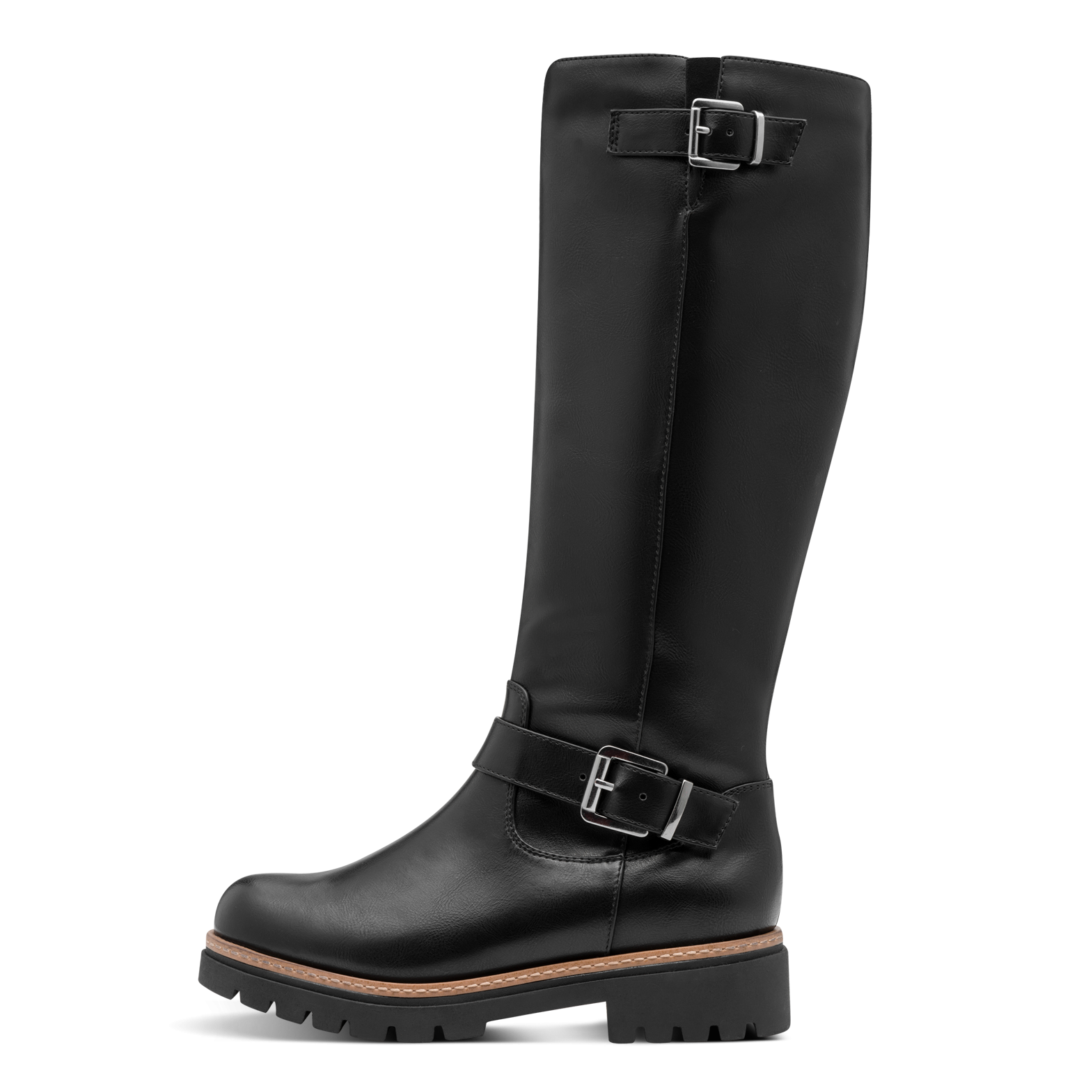 MARCO TOZZI Winterstiefel  , Blockabsatz, Langschaftstiefel mit Zierschnallen