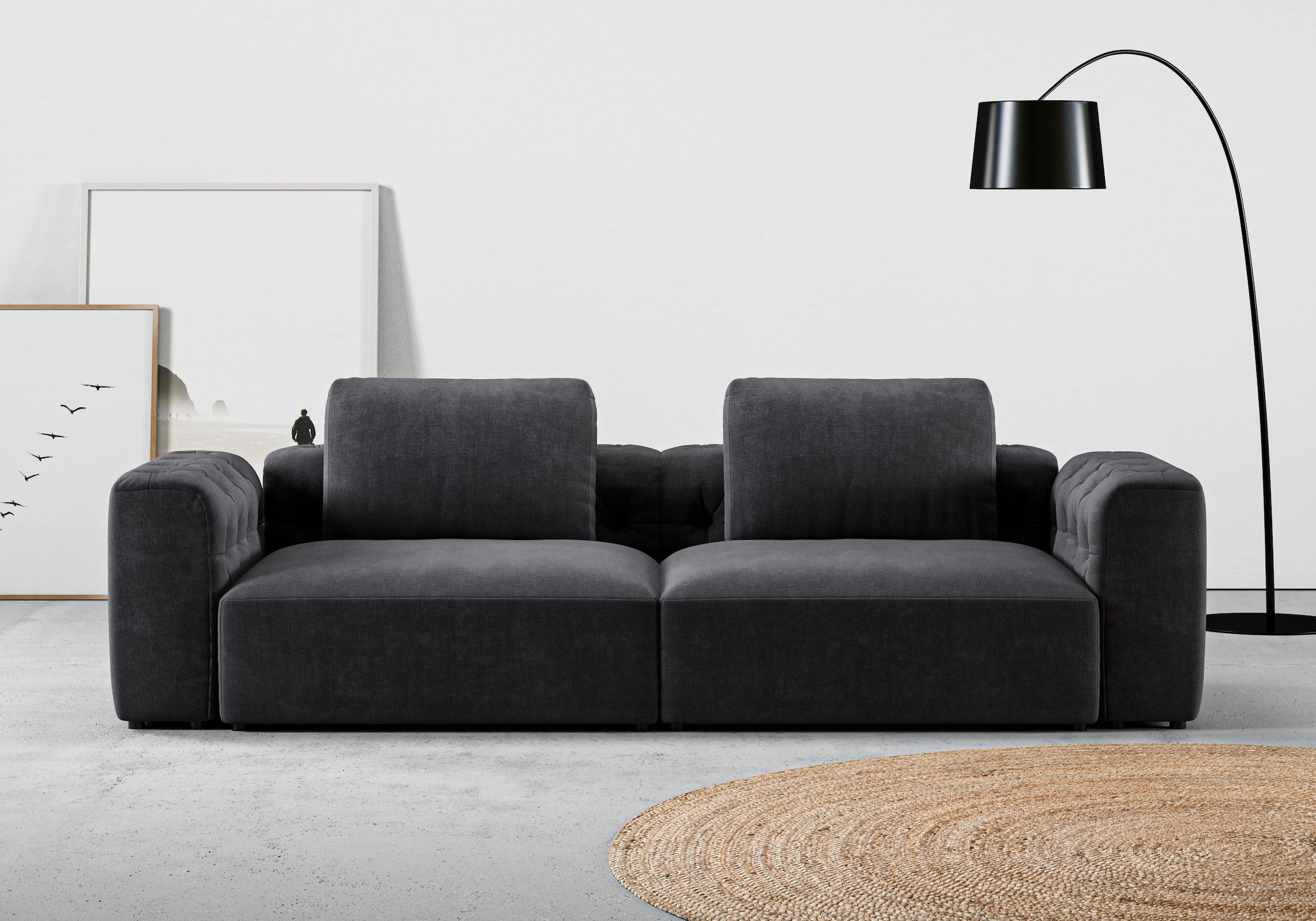 Home affaire 2,5-Sitzer "Cushid" Modulsofa, bestehend aus 2 Teilen, Breite günstig online kaufen