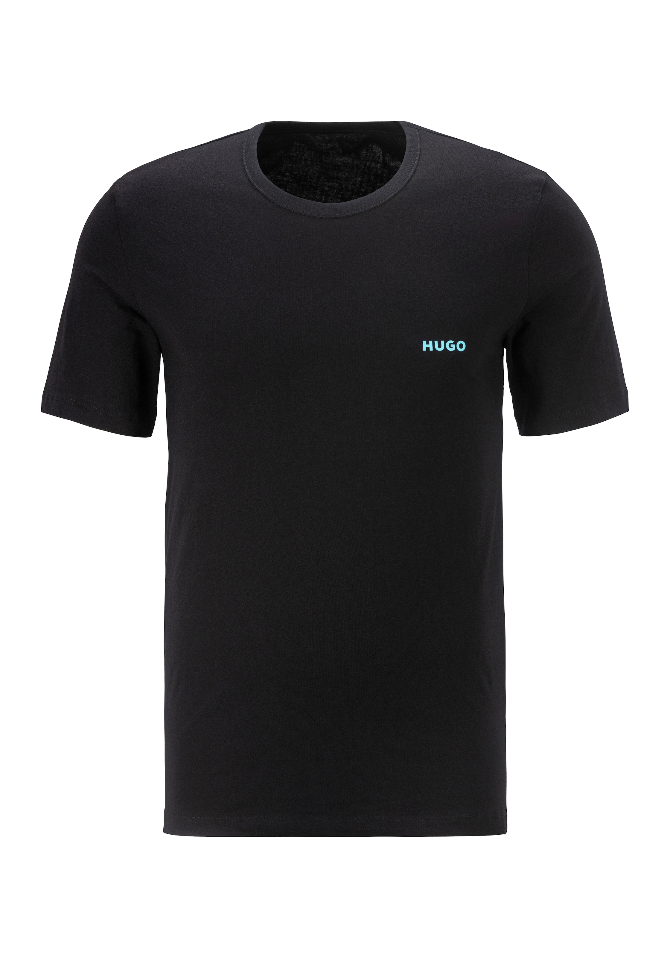 HUGO T-Shirt »T-SHIRT RN TRIPLET P 10217251 01«, mit HUGO Logo auf der Brust