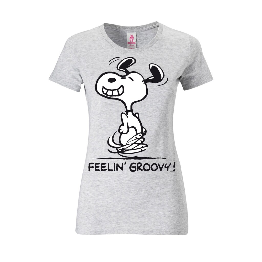 LOGOSHIRT T-Shirt »Snoopy – Feelin Groovy!«