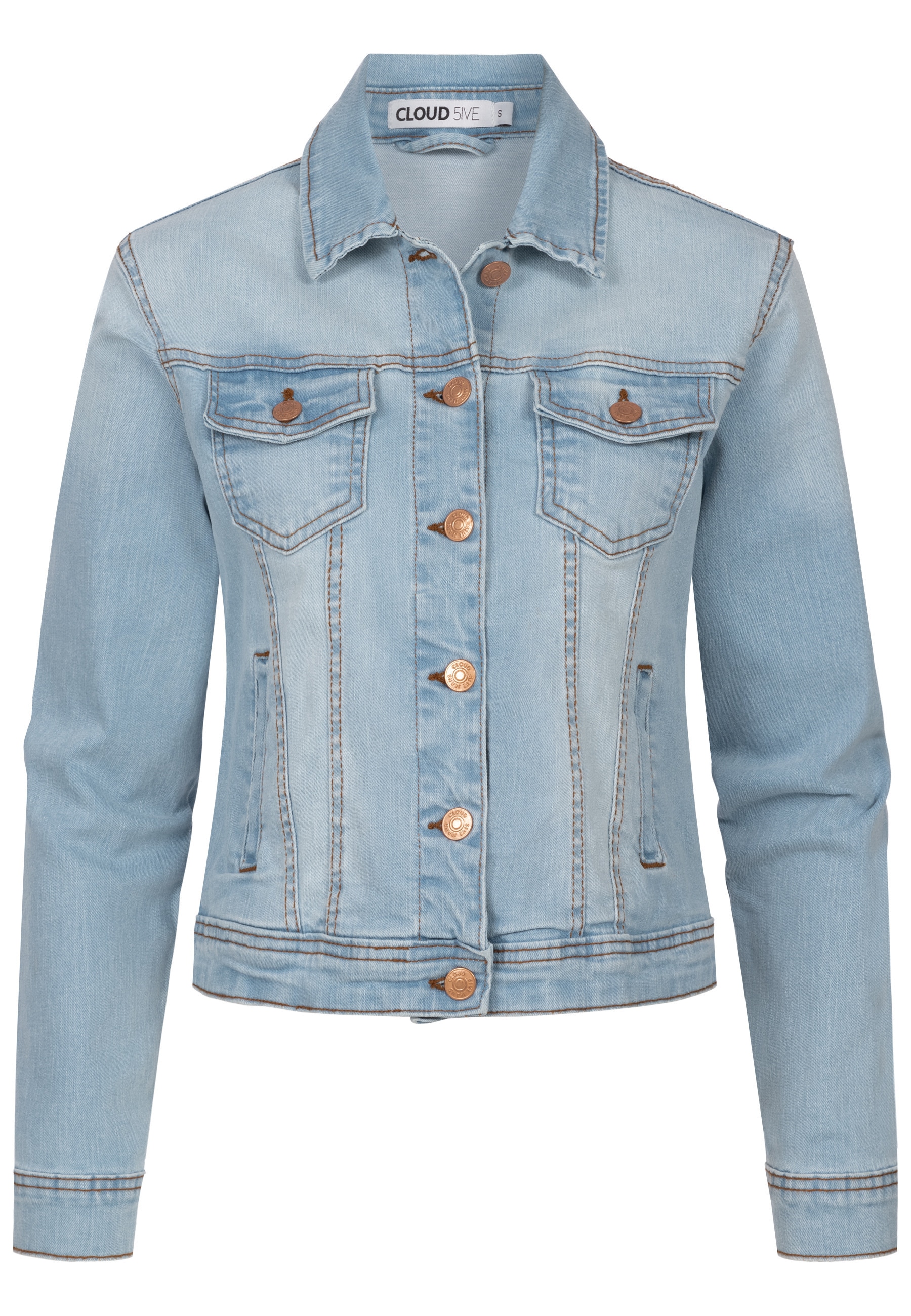 CLOUD 5IVE Jeansjacke "CLOUD 5IVE Damen Jeans Jacke" 1 Stk. tlg. ohne Kapuz günstig online kaufen
