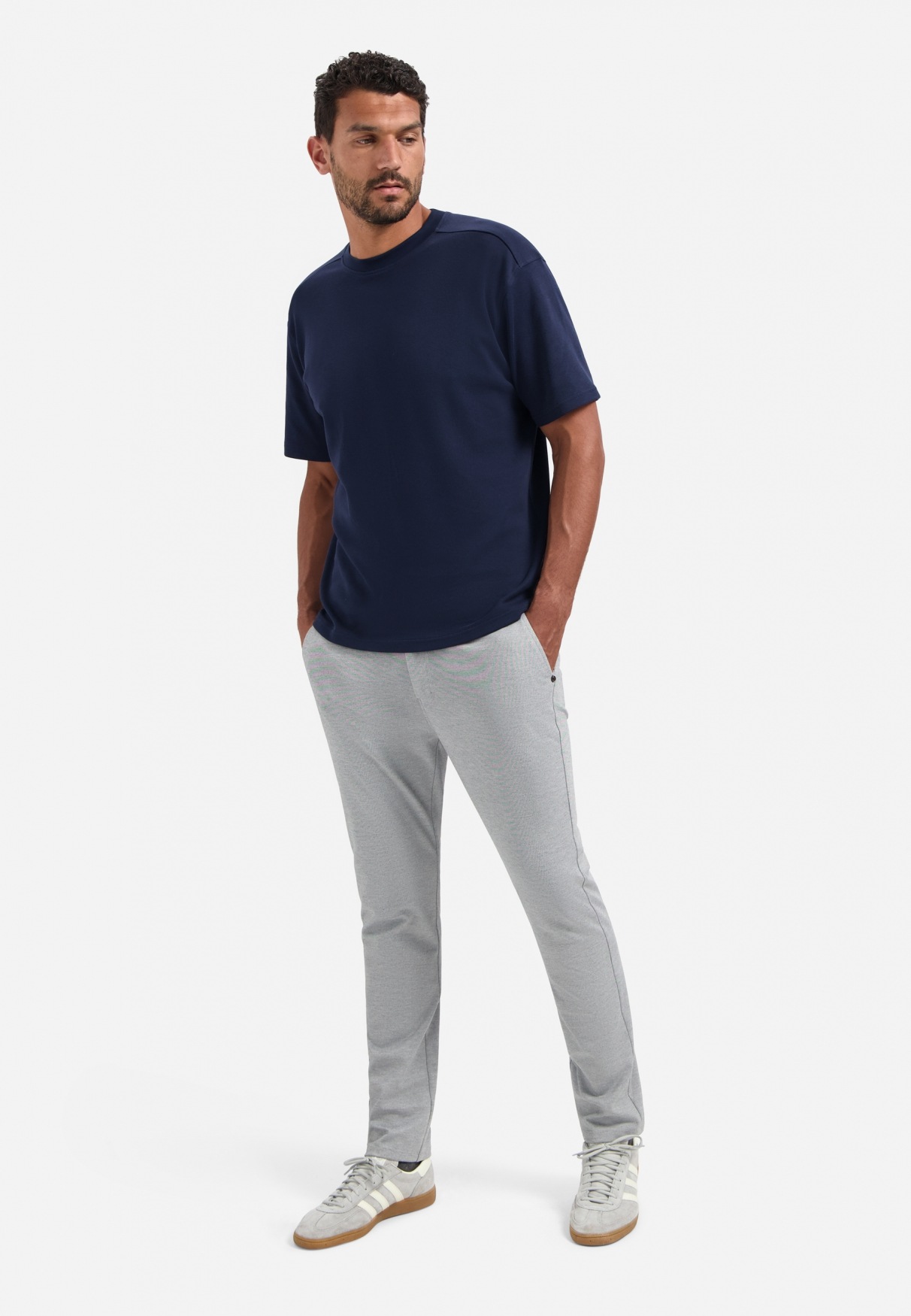 Thumbnail - NO EXCESS Chinohose "No Excess Melierte Jerseytasche Pants Stretch Jersey"